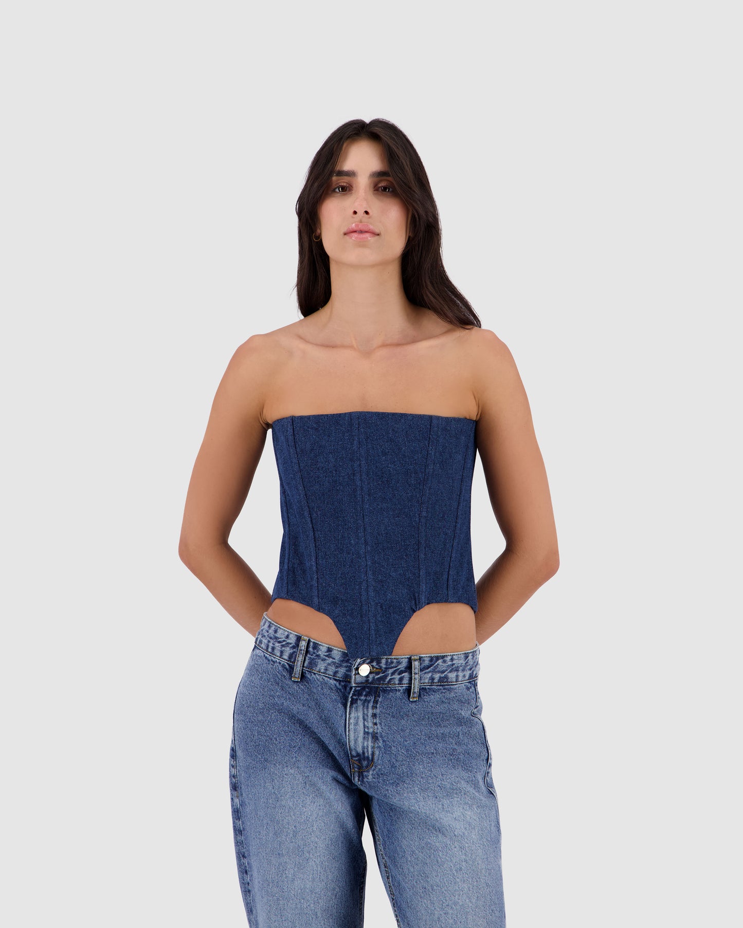 Fancy Corset - Medium Blue