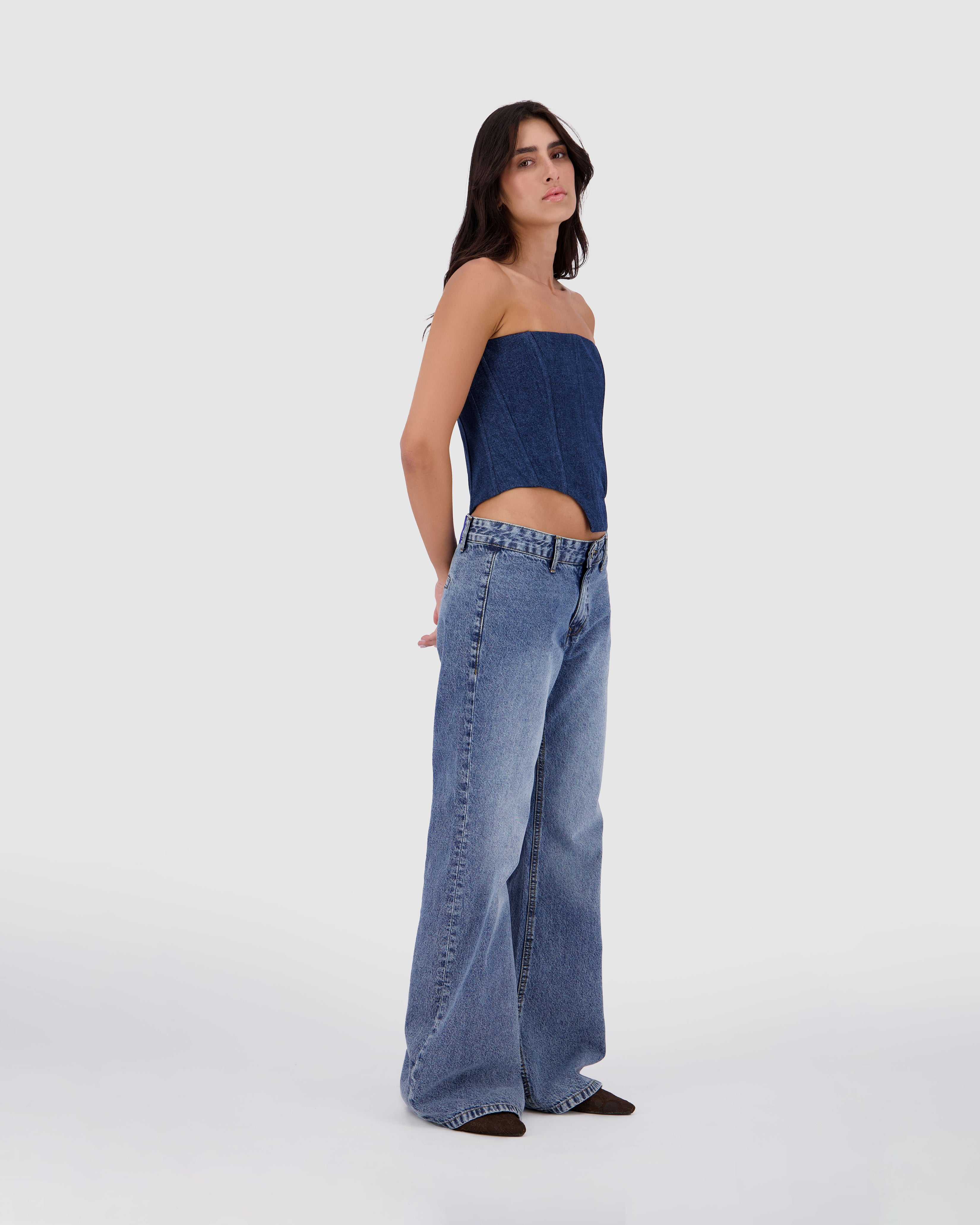 Low Rider Jean - Light Stone Blue
