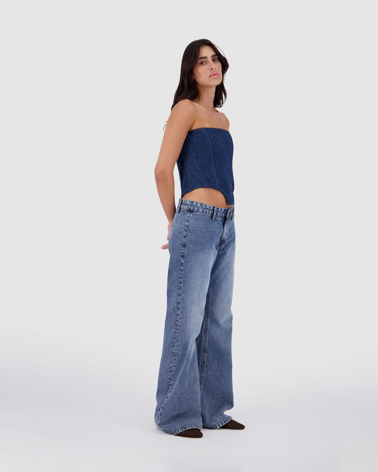 Low Rider Jean - Light Stone Blue