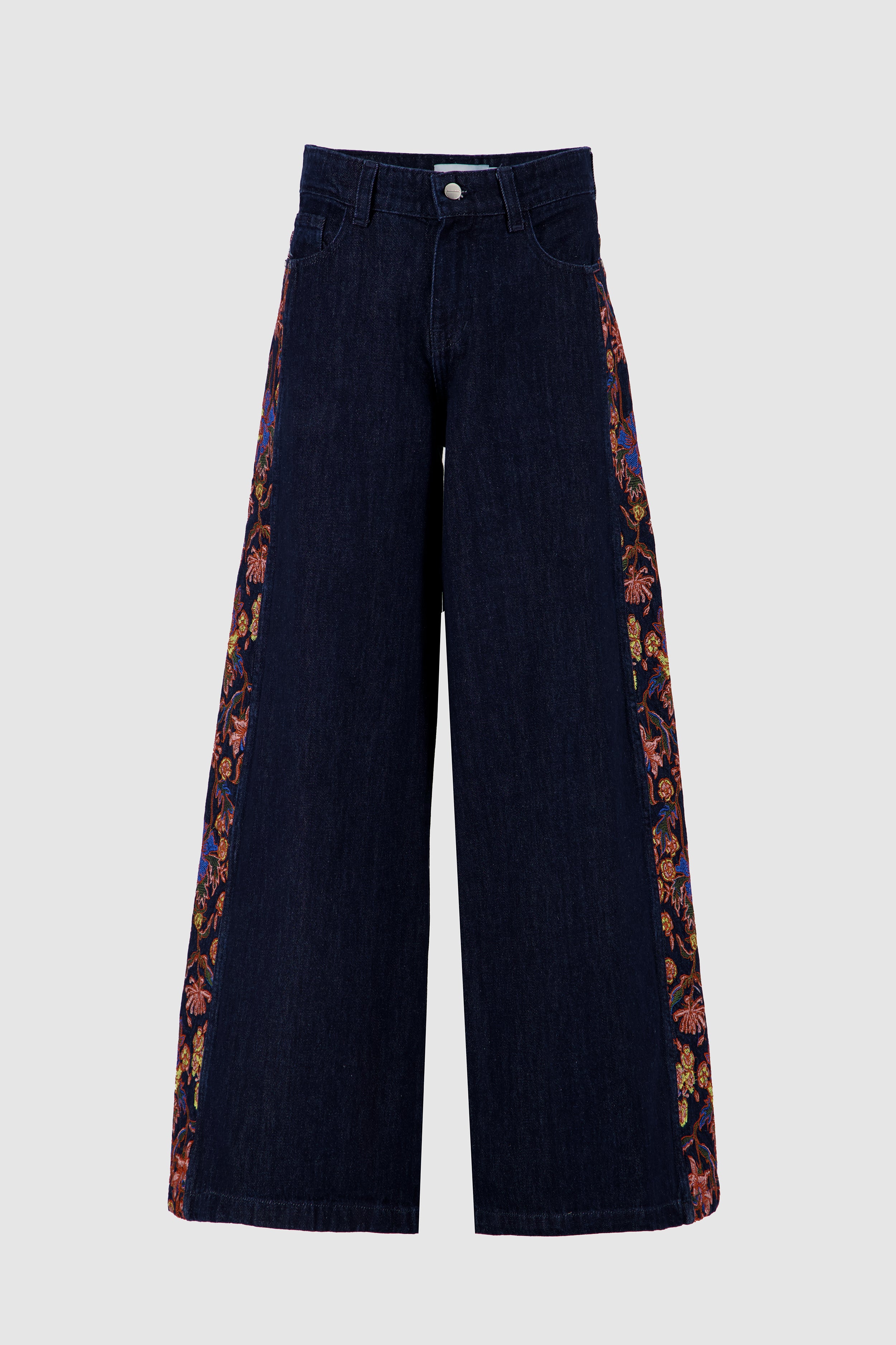 Floral Wide Leg -Midnight Blue