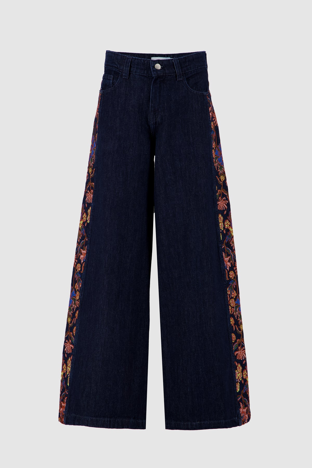 Floral Wide Leg -Midnight Blue