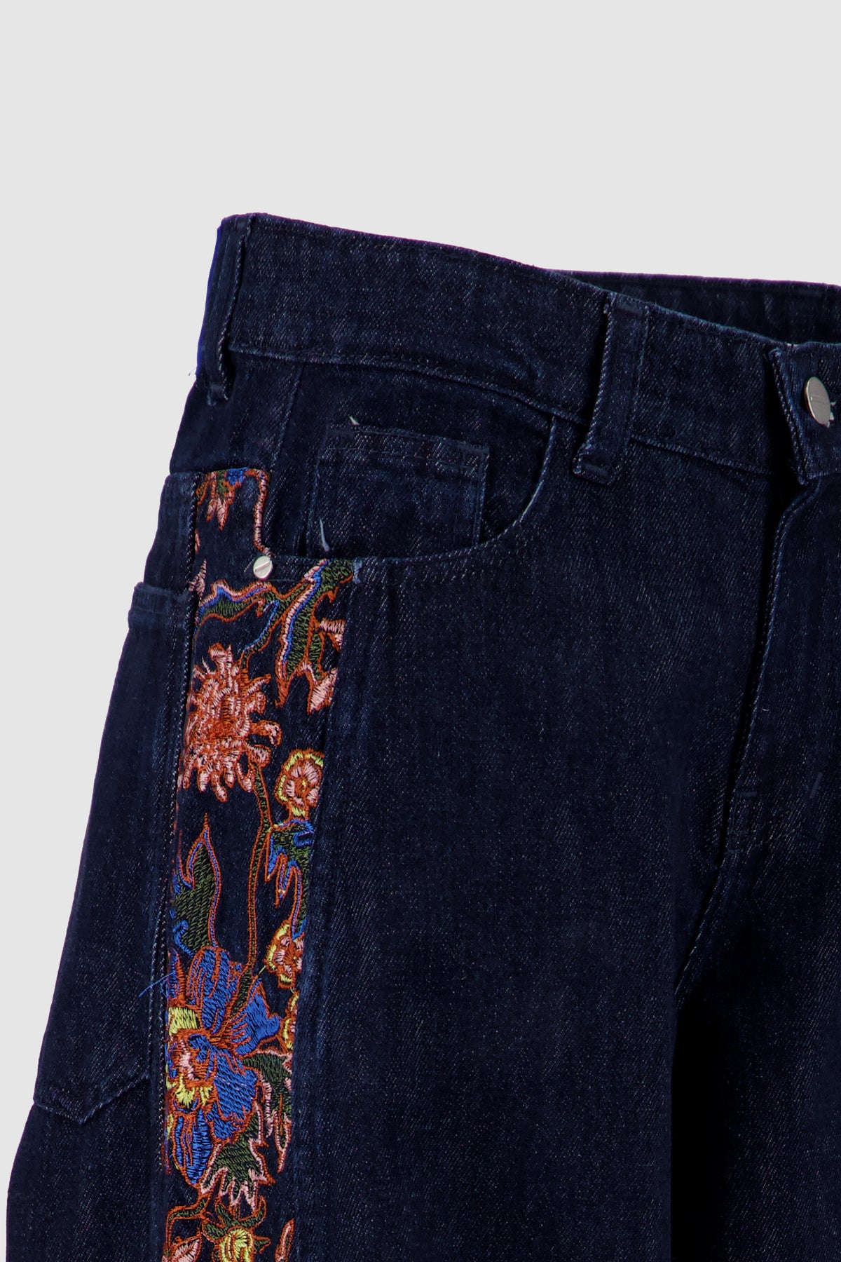 Floral Wide Leg -Midnight Blue