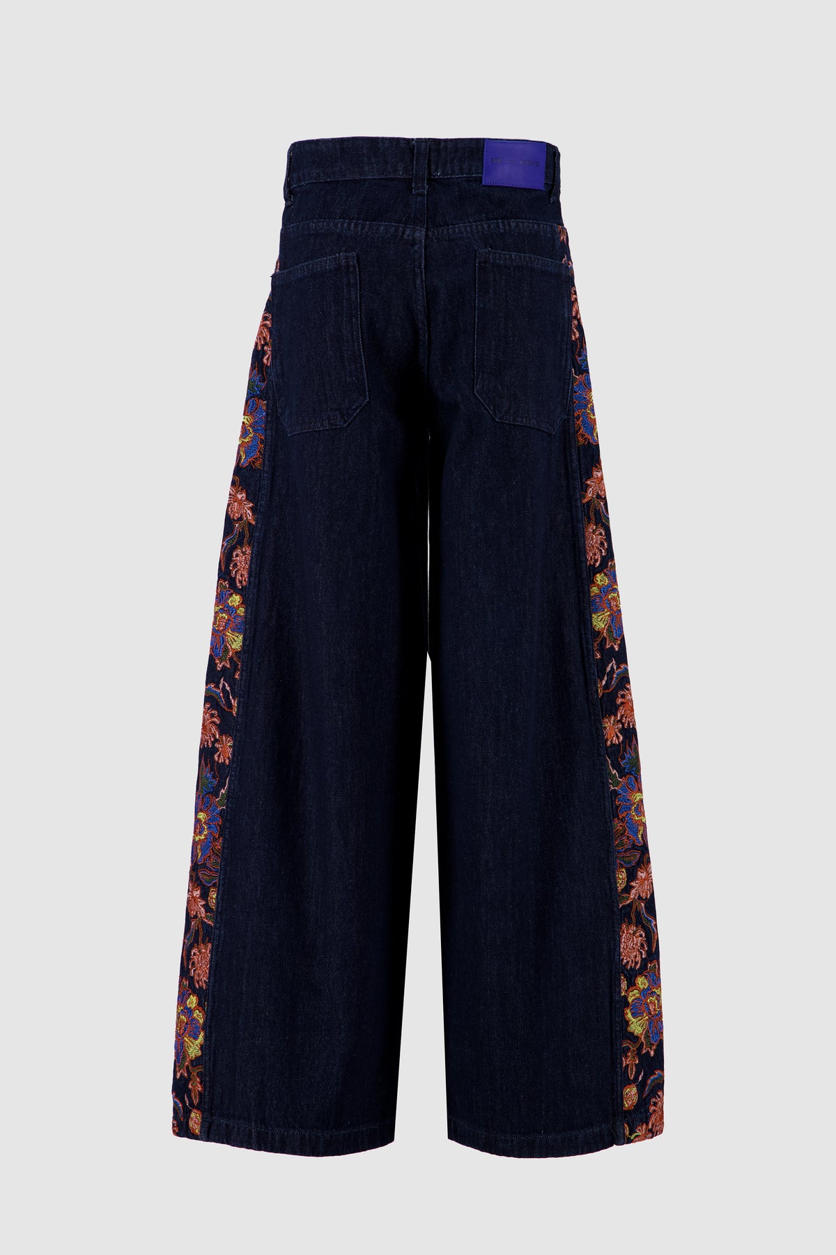 Floral Wide Leg -Midnight Blue