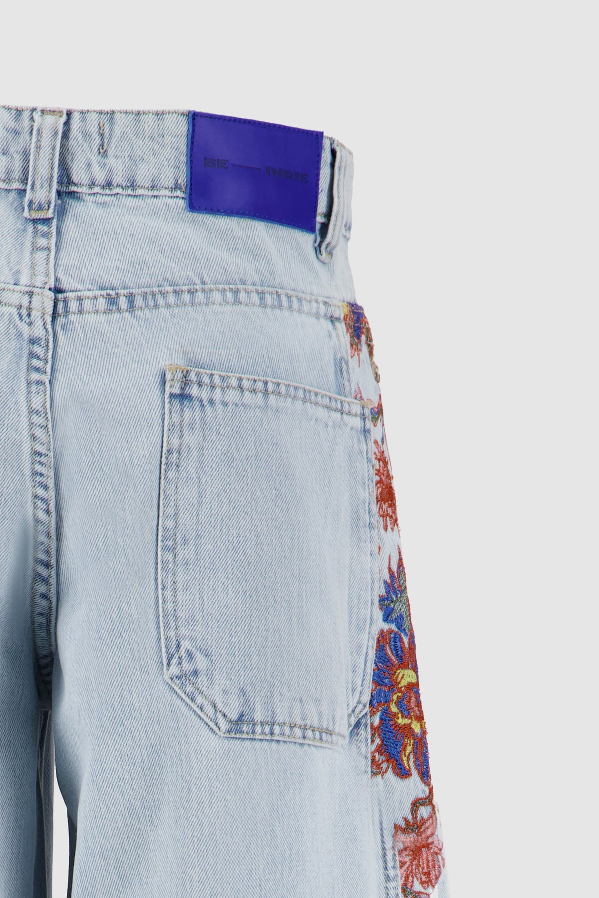 Floral Wide Leg -Ice Blue