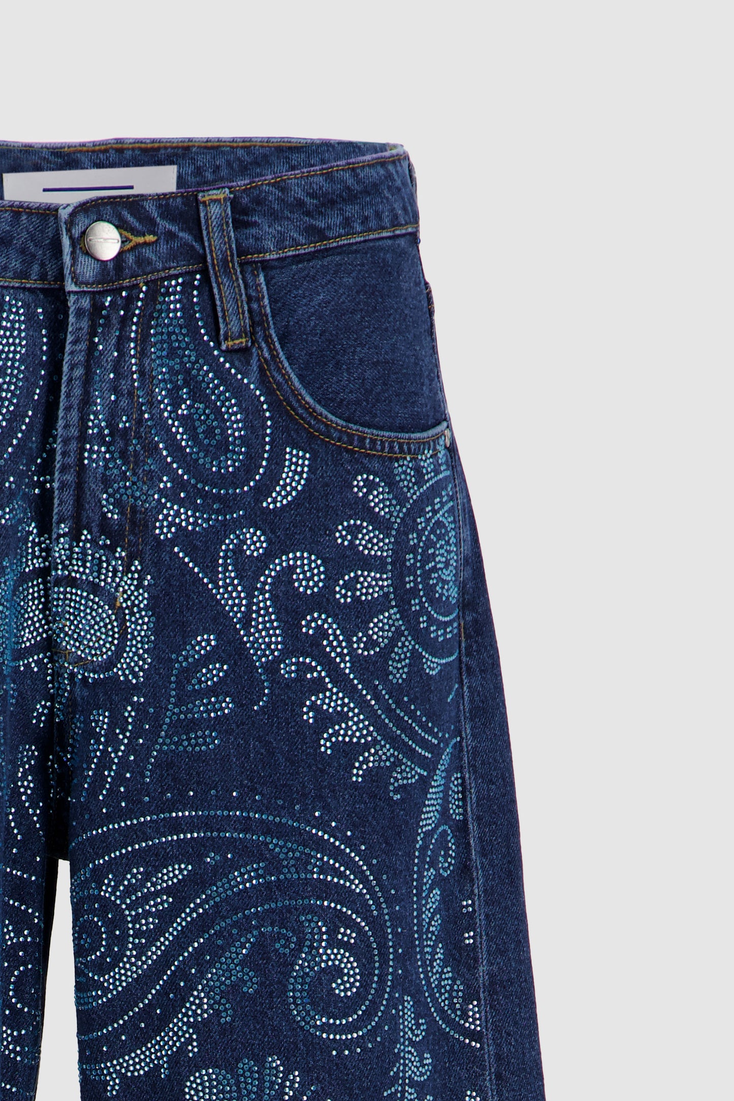 Paisley Bling Jeans -Medium Blue