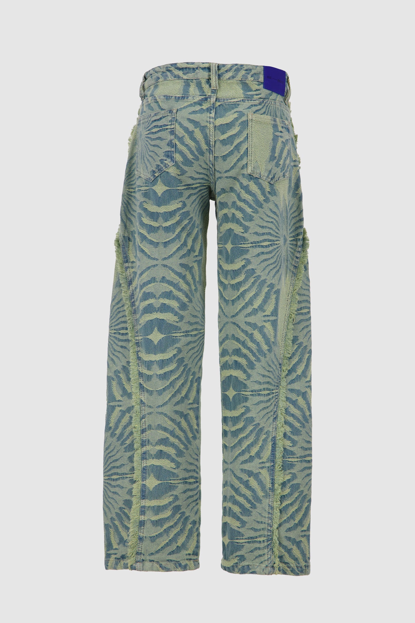 Straight Leg Fringed Jacquard