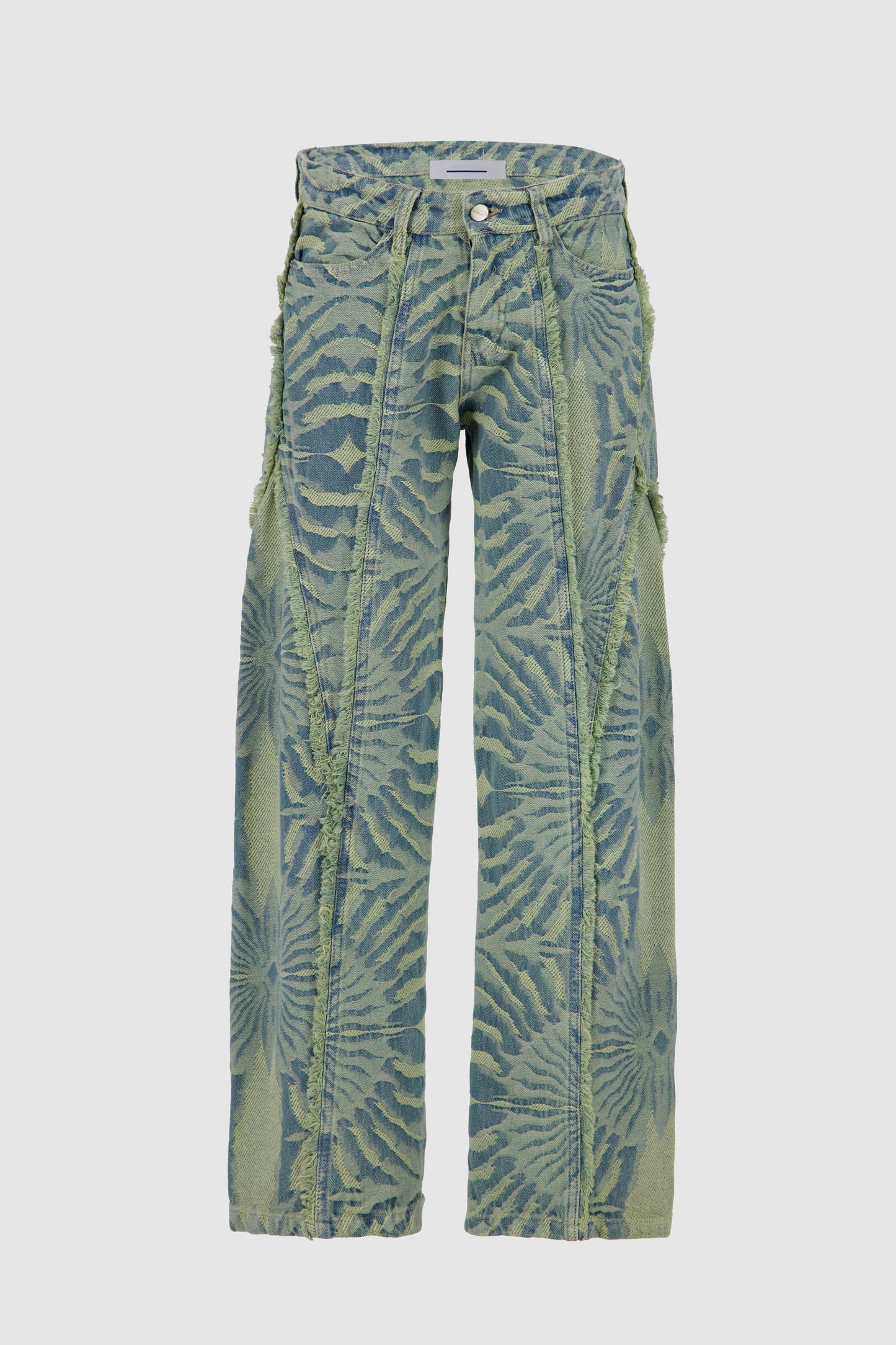 Straight Leg Fringed Jacquard
