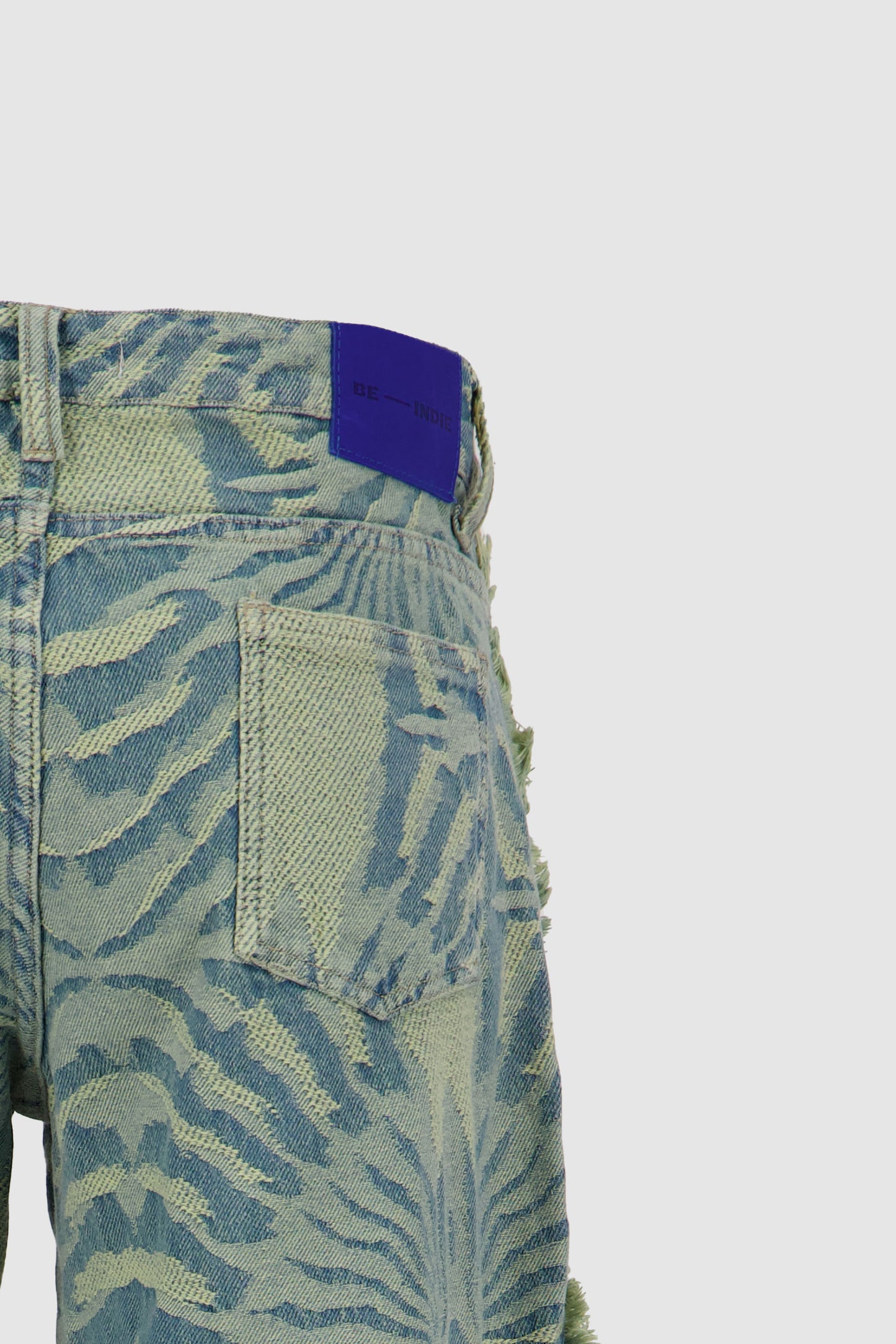 Straight Leg Fringed Jacquard