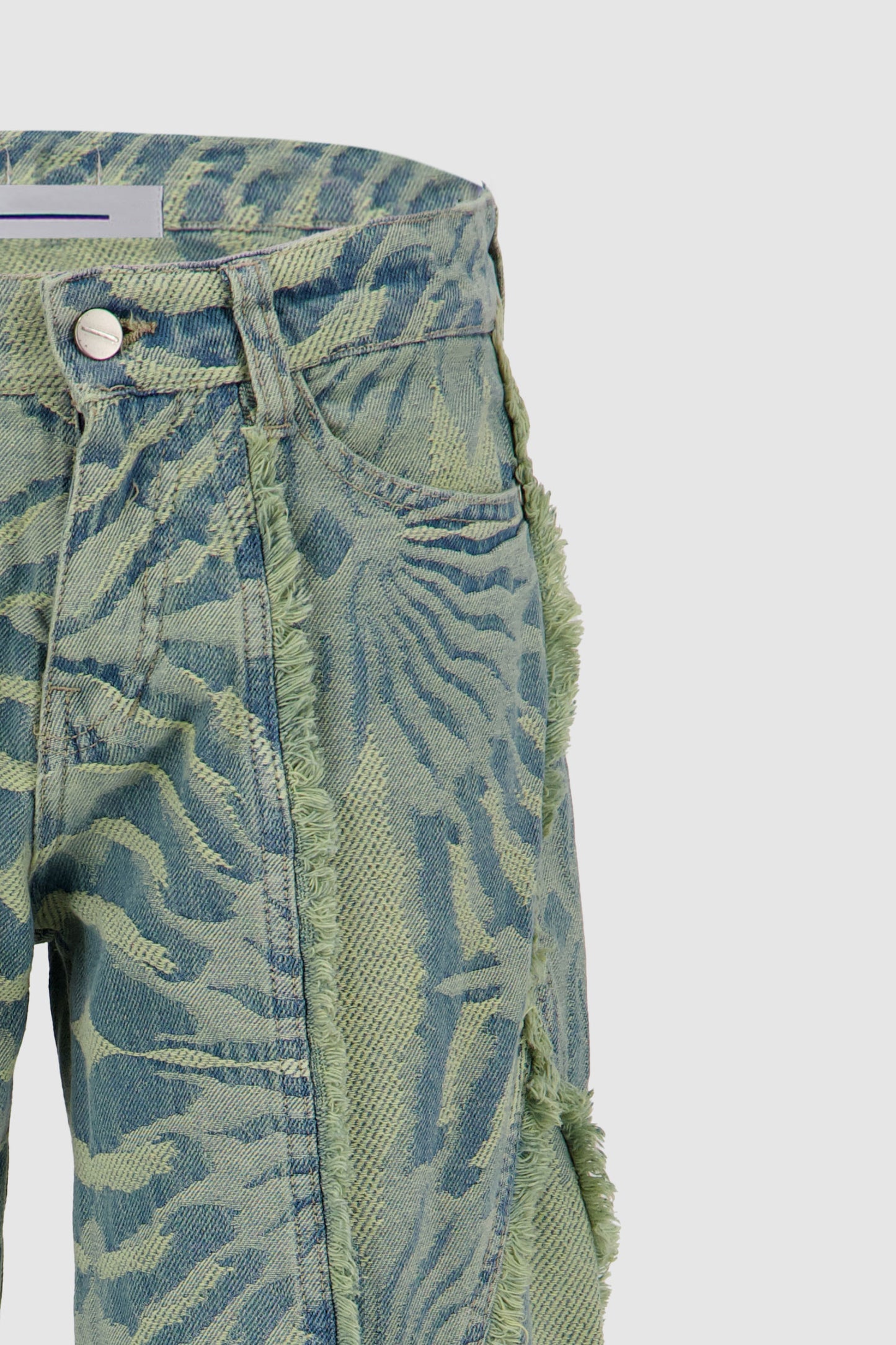 Straight Leg Fringed Jacquard