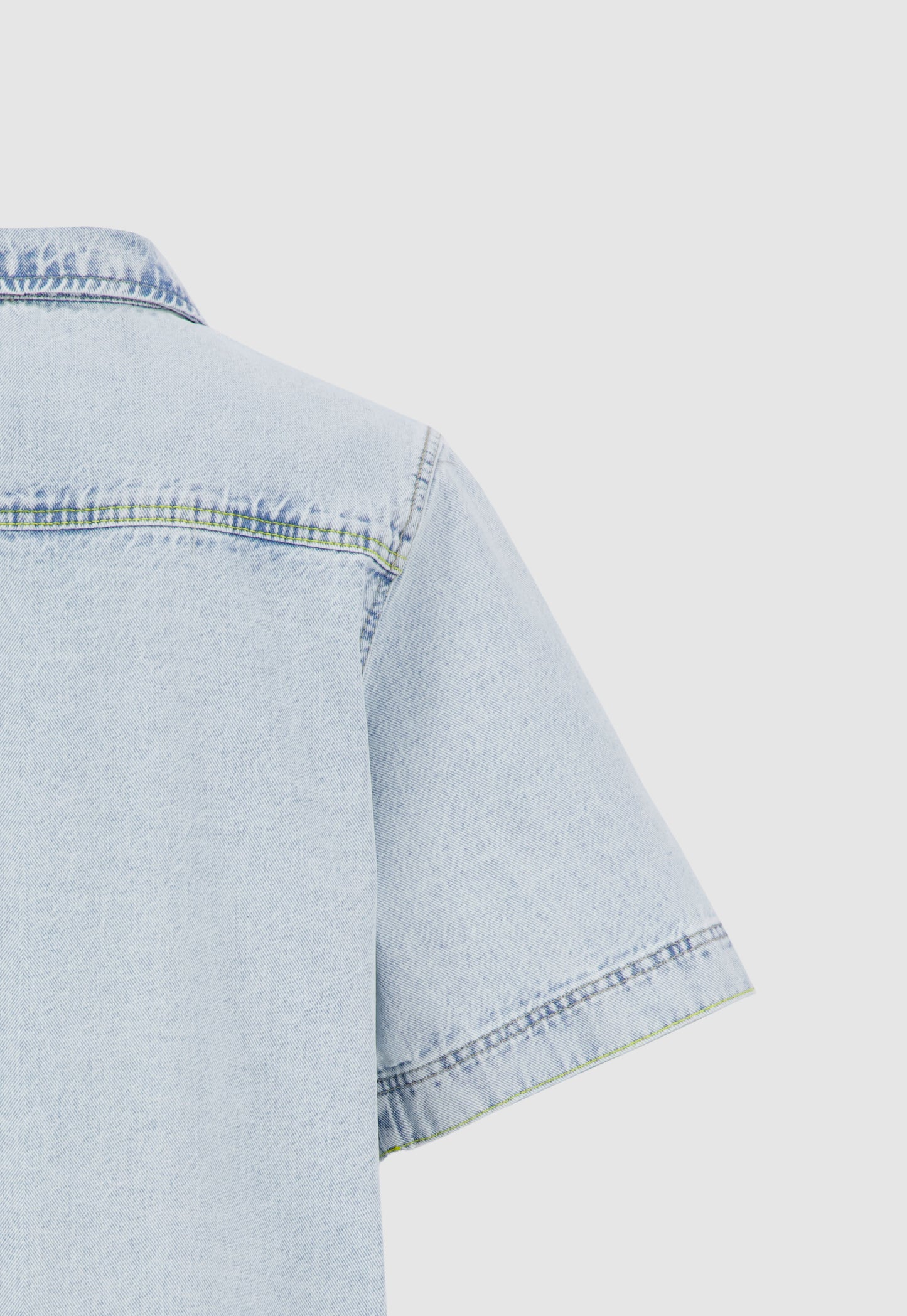 Denim Shirt Dress -Ice Blue