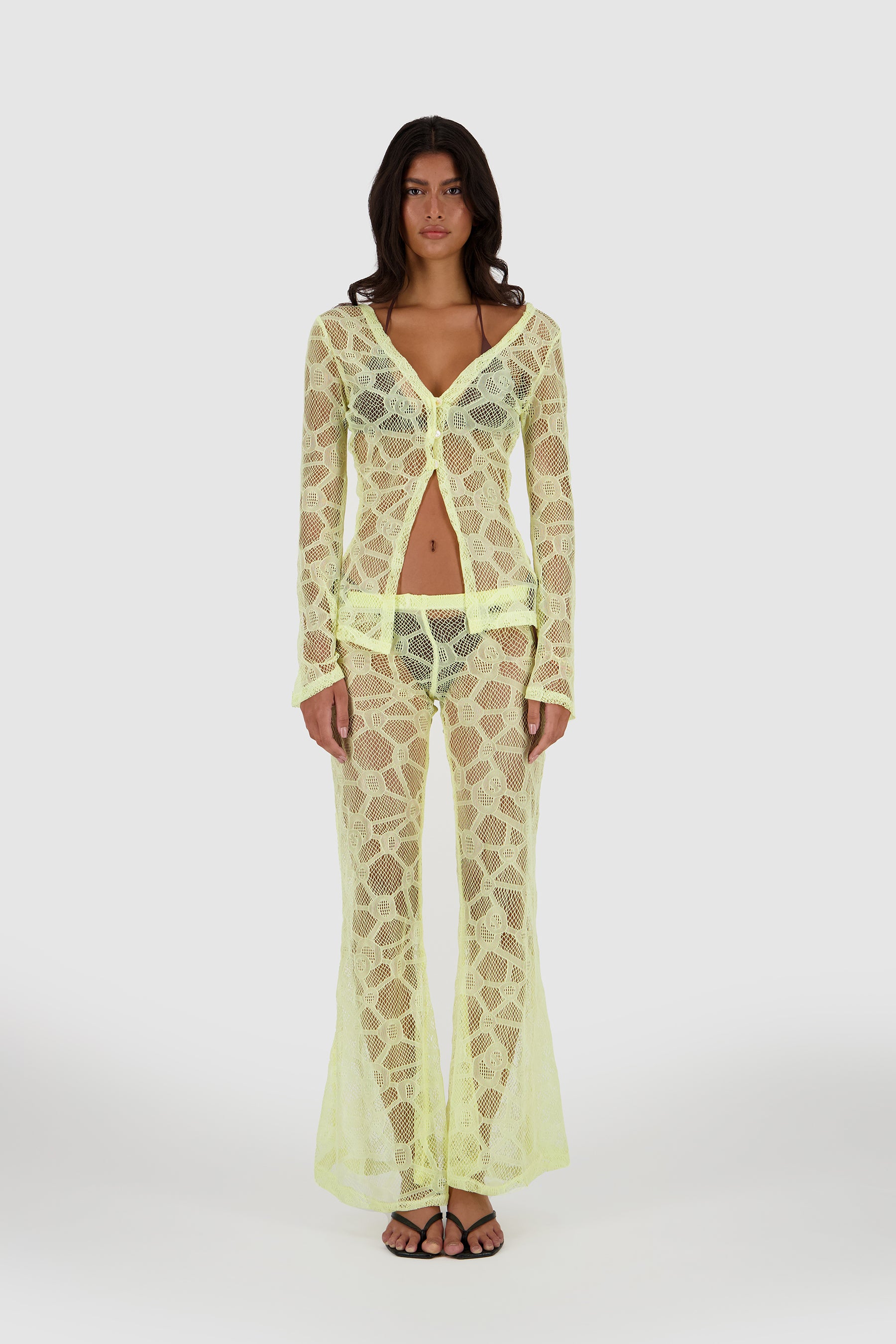Lace Coverup -Yellow