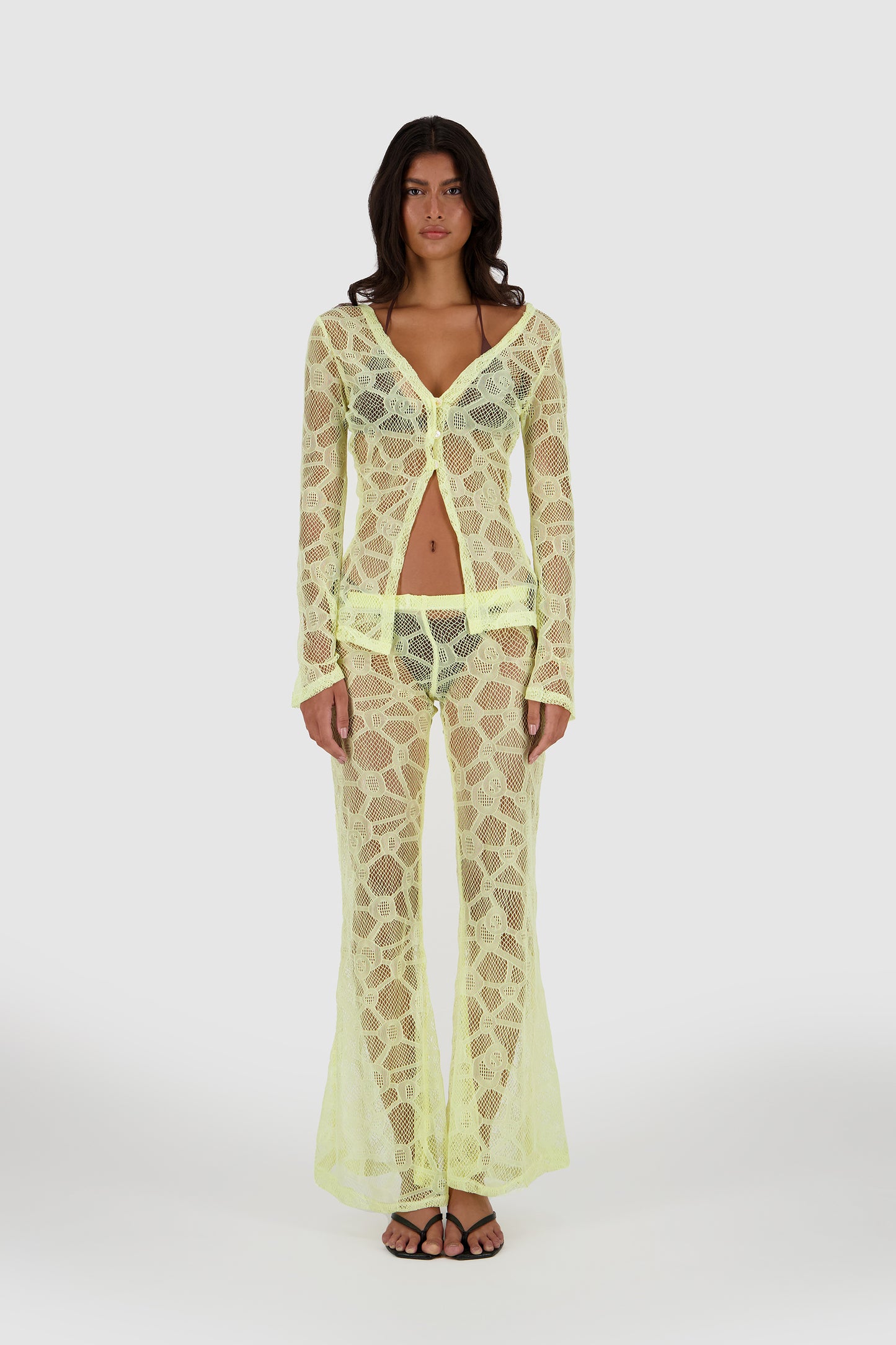 Lace Coverup -Yellow