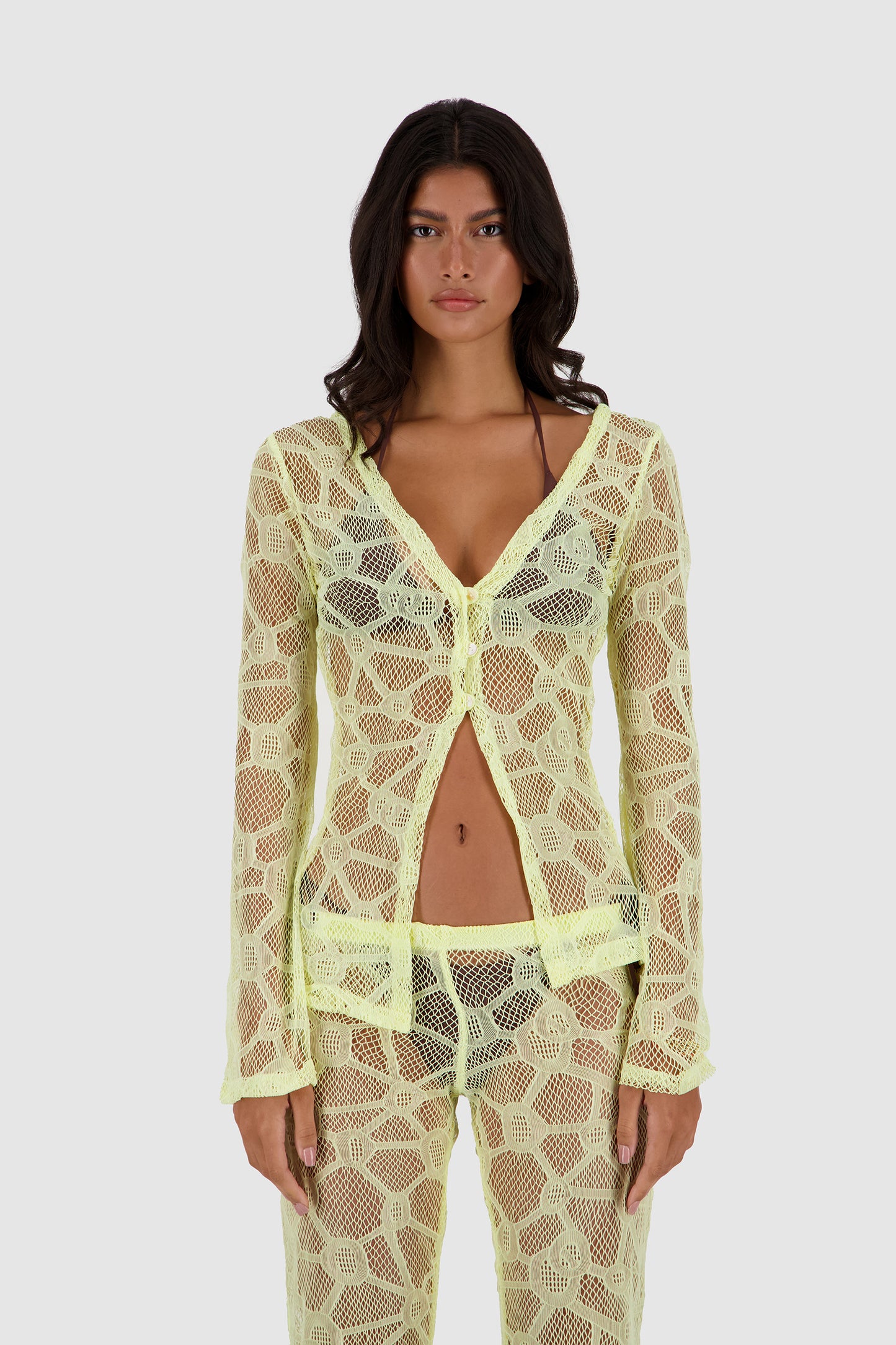 Lace Coverup -Yellow