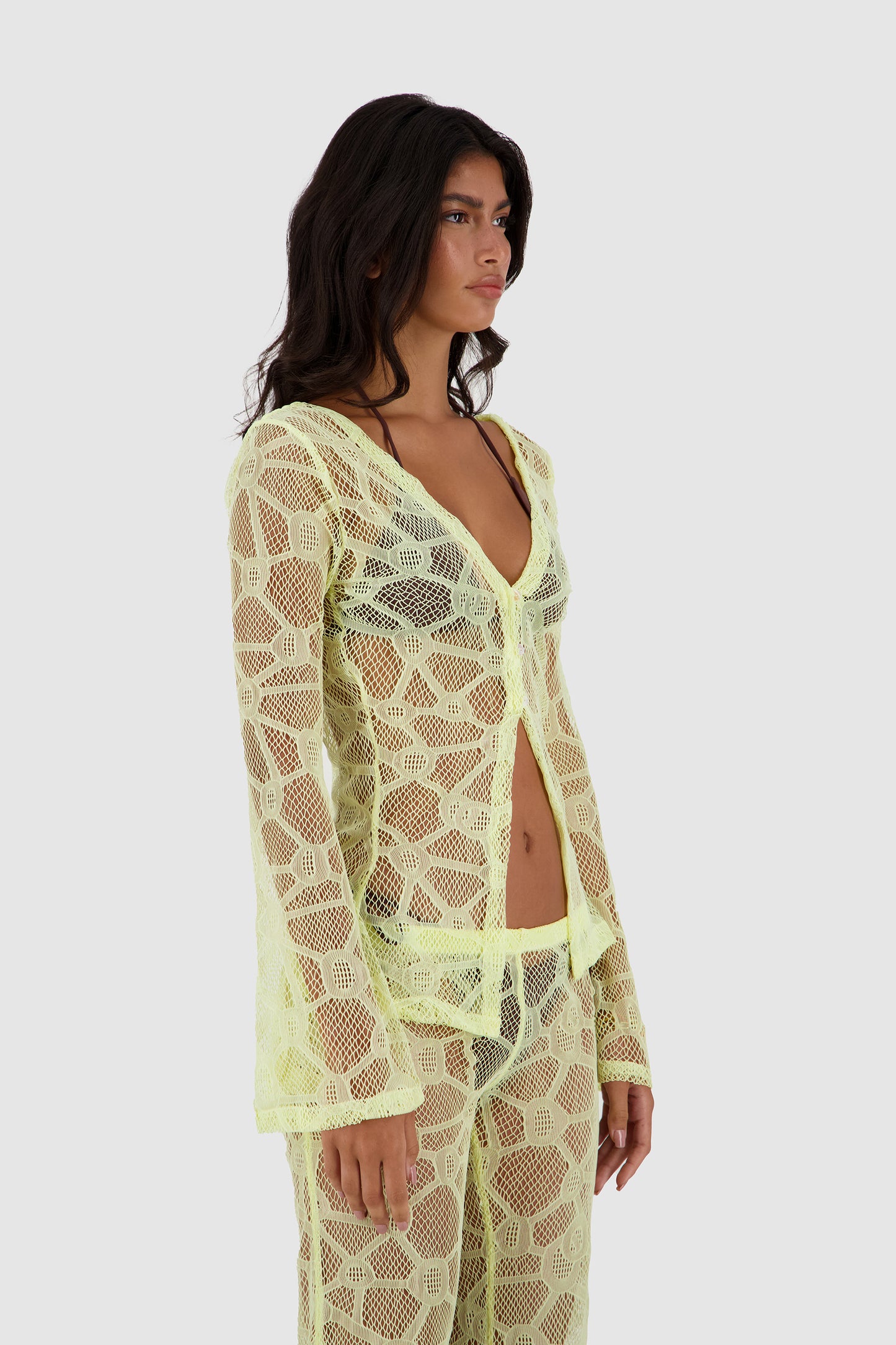 Lace Coverup -Yellow