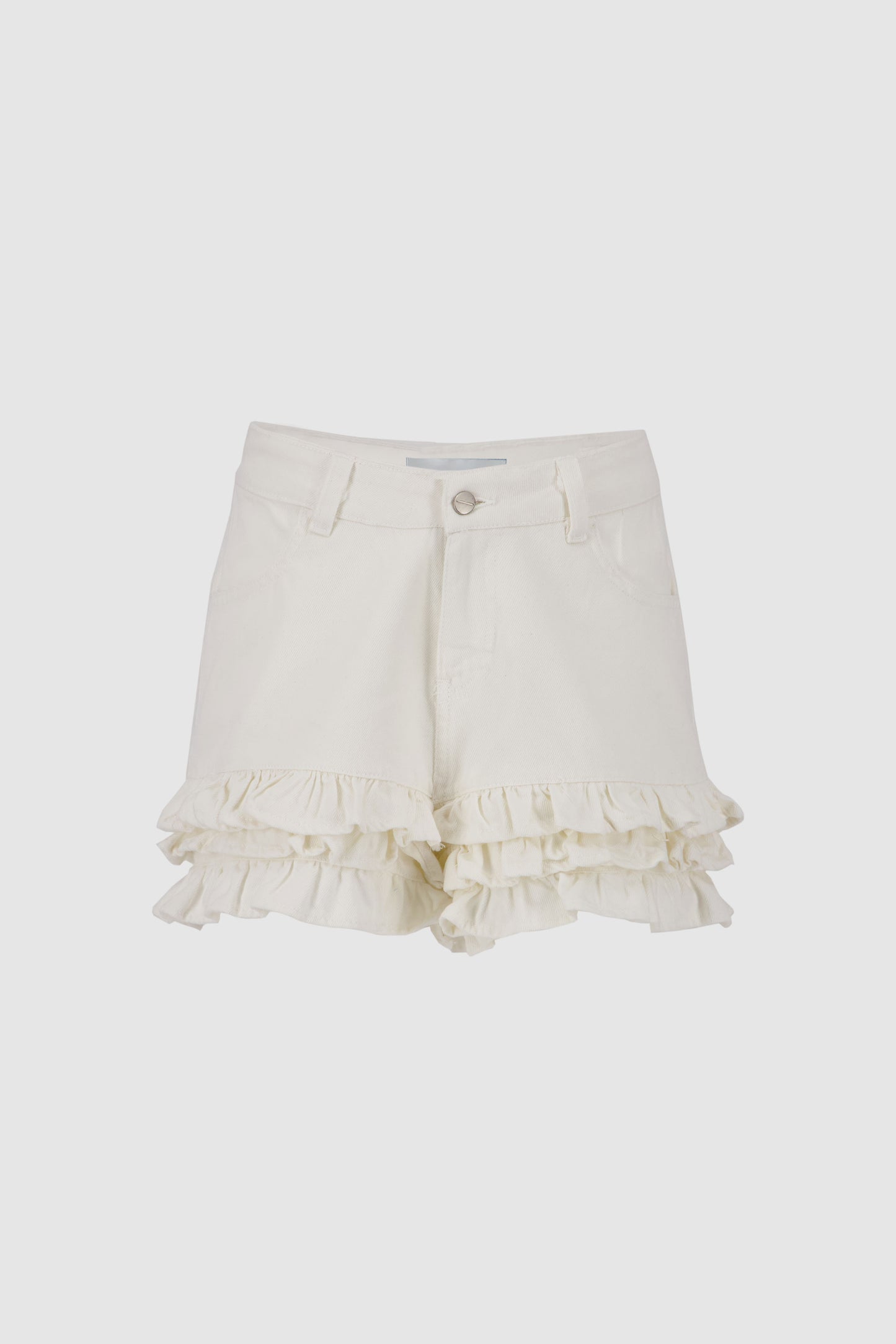Ruffle Shorts  -White