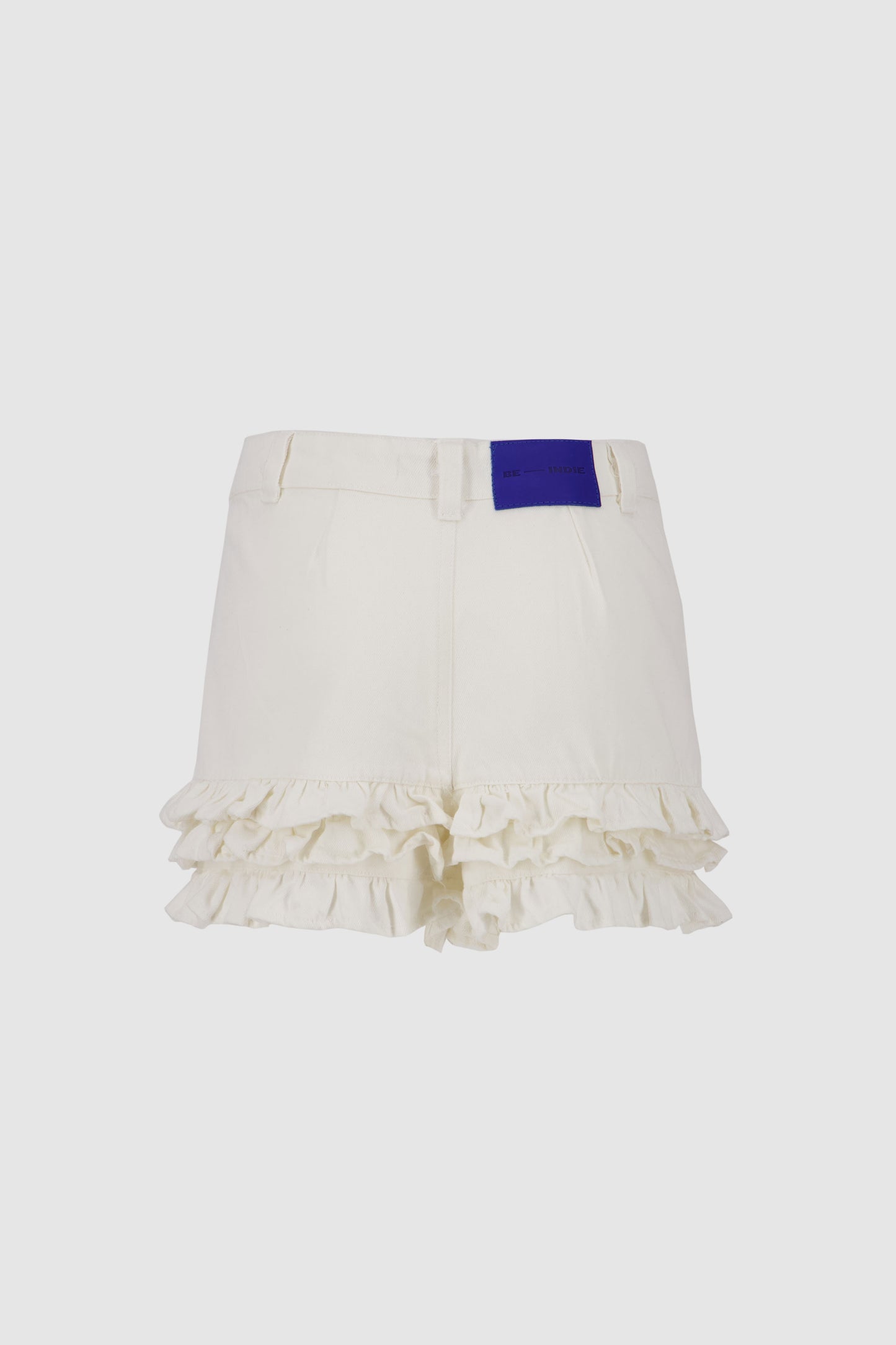 Ruffle Shorts  -White