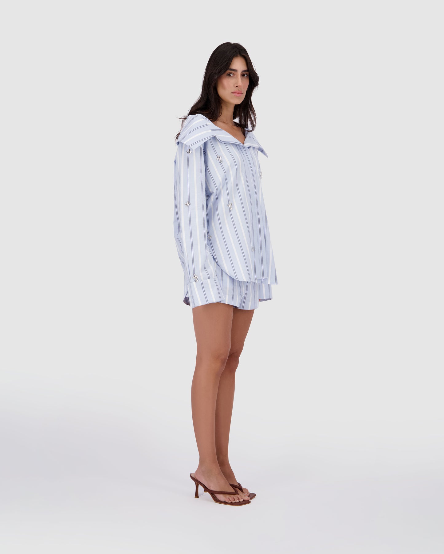 Boxer Short -Blue Pinstripe