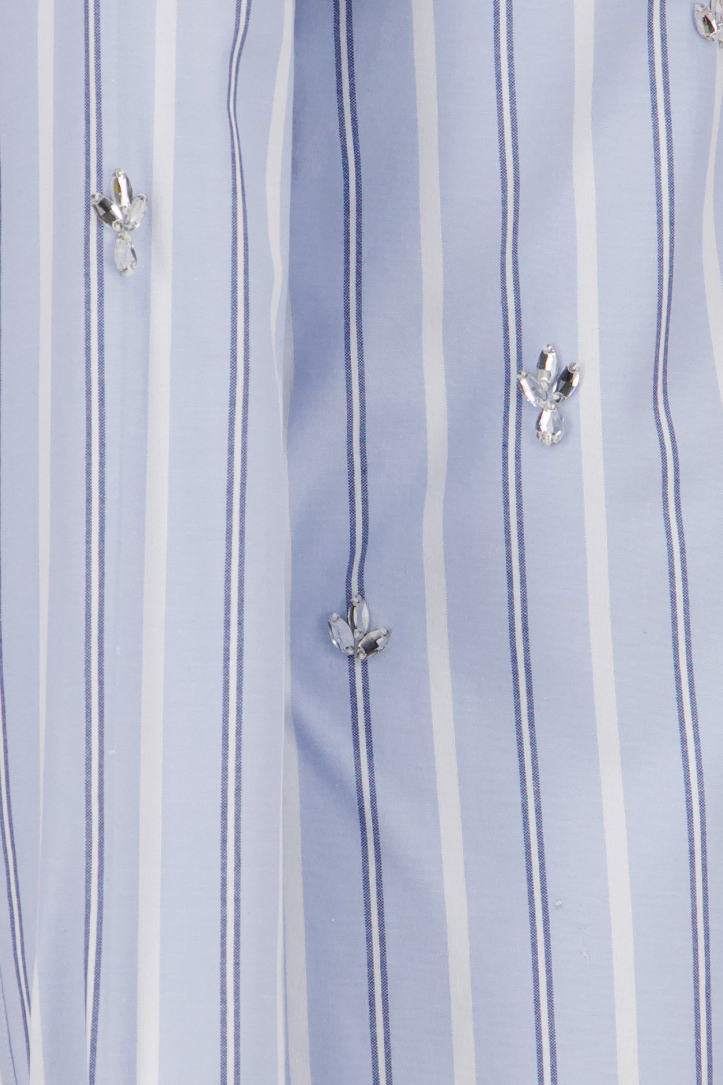 Embellished Shirt -Blue Pinstripe