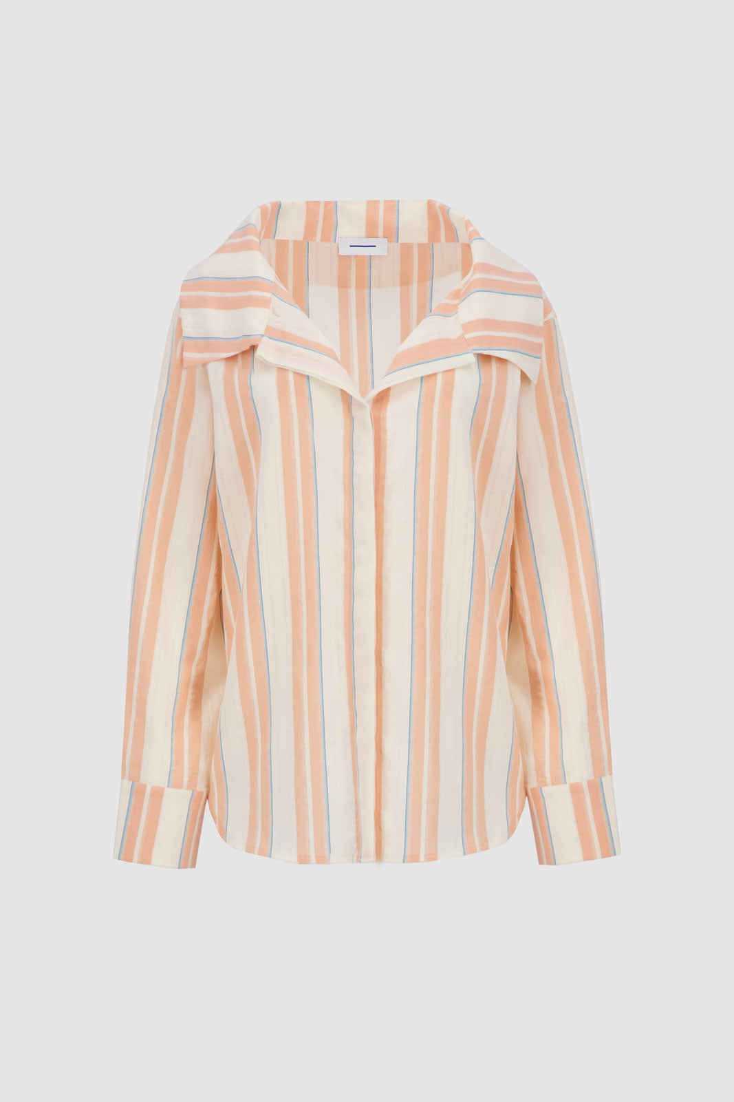 Striped Shirt -Peach Pinstripe