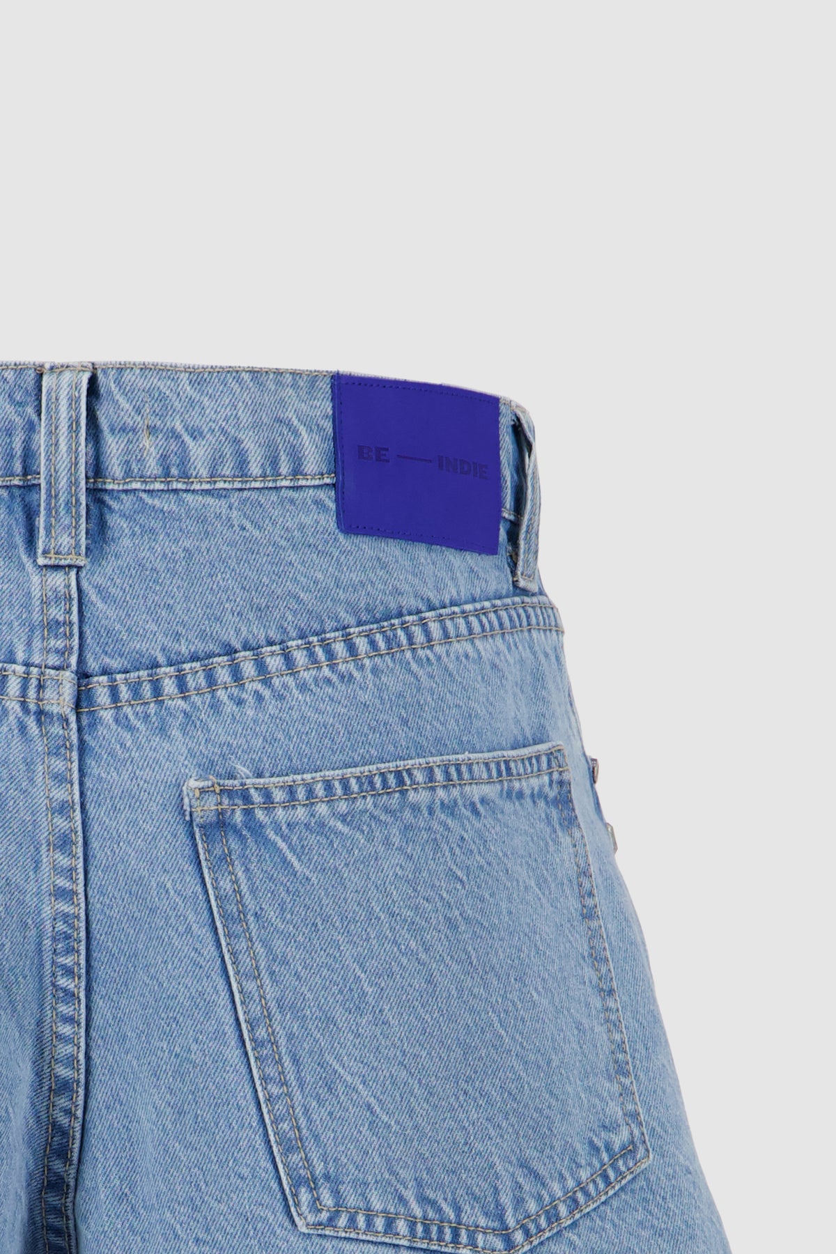 Be-Dazzled Vintage Cut Off Shorts -Sky Blue