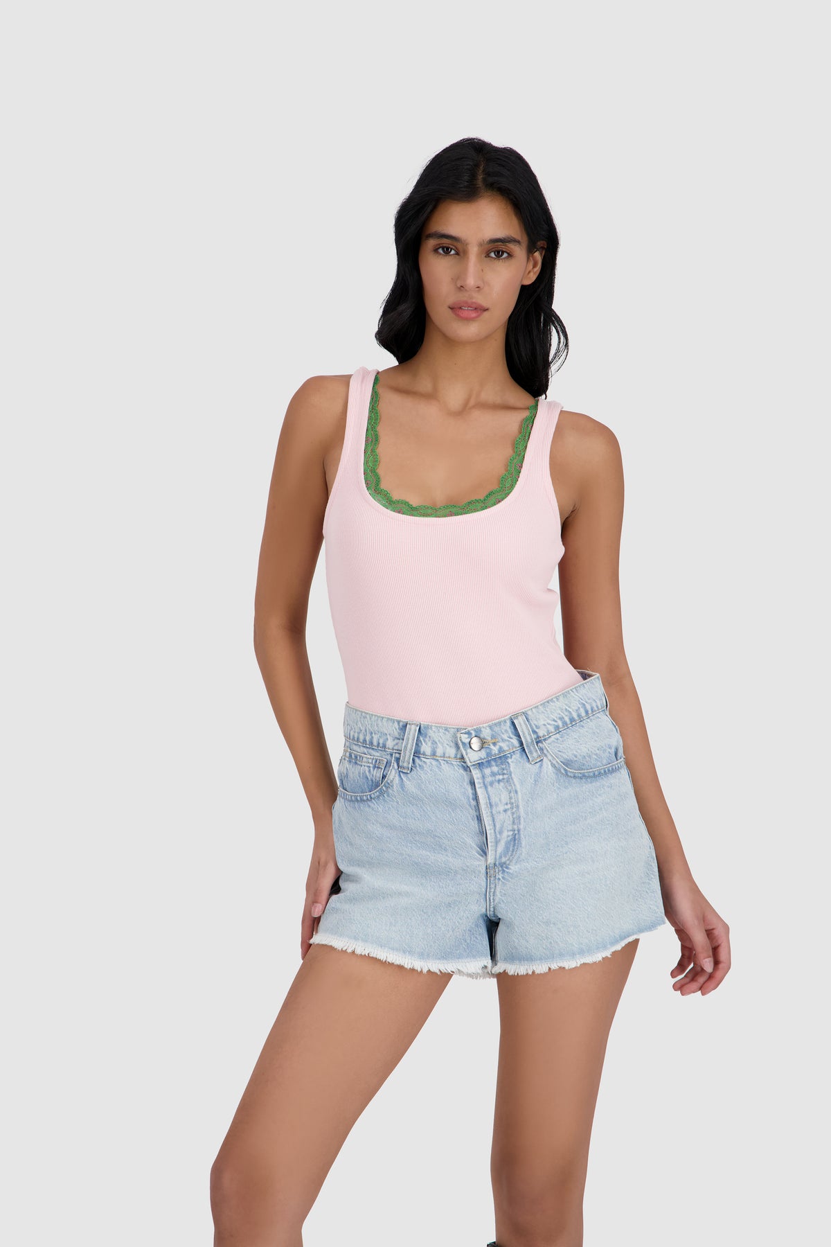 Vintage Cut Off Shorts -Sky Blue