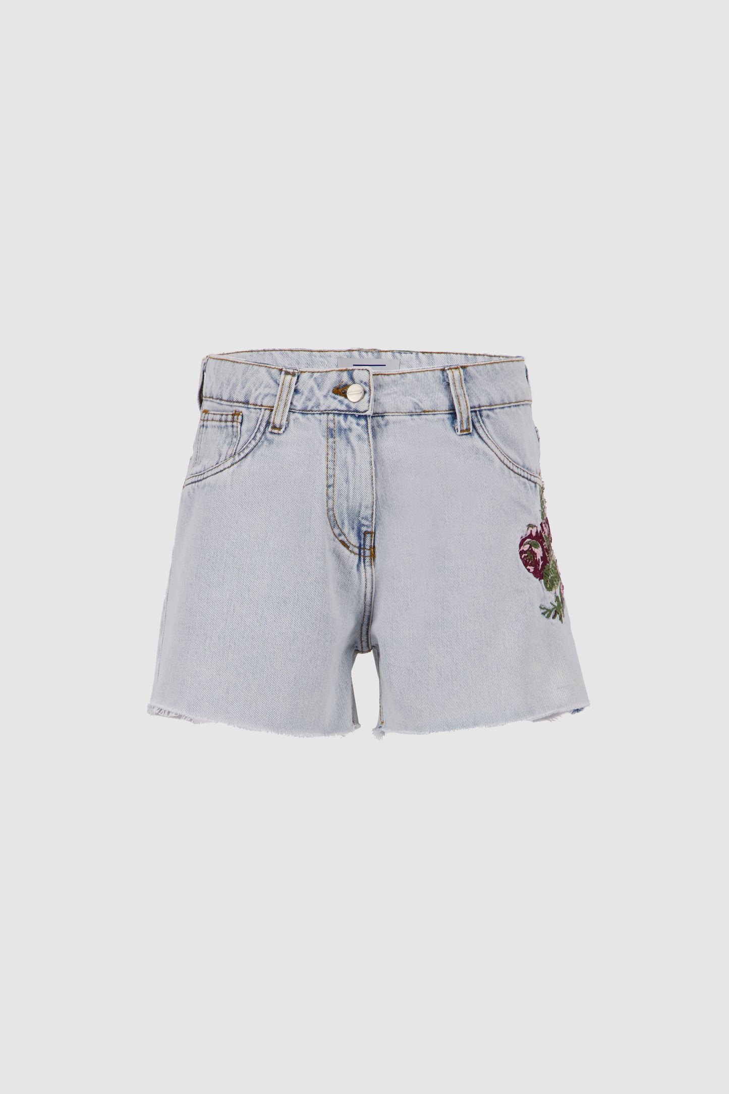 Cut Off Floral Shorts