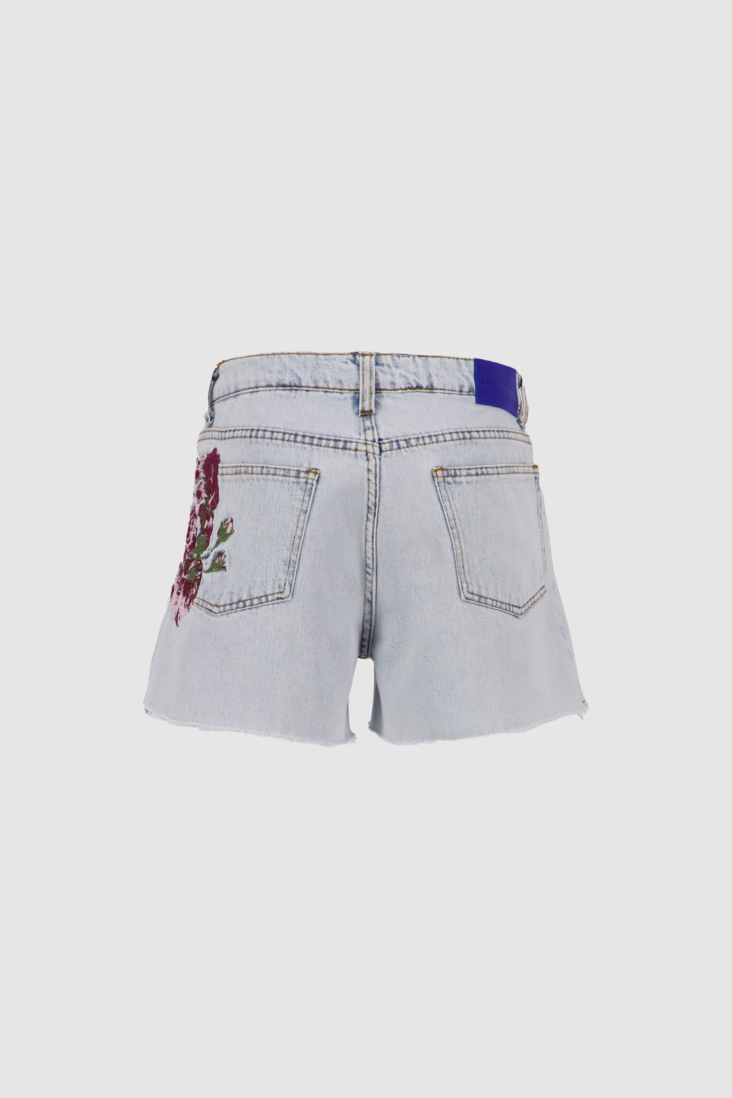 Cut Off Floral Shorts