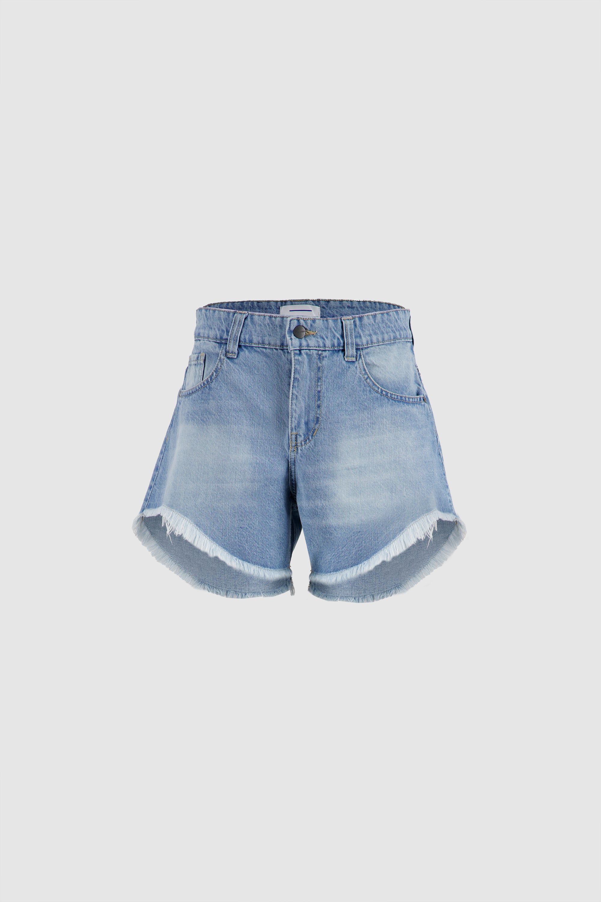 Fluffy Shorts -Medium Stone Blue