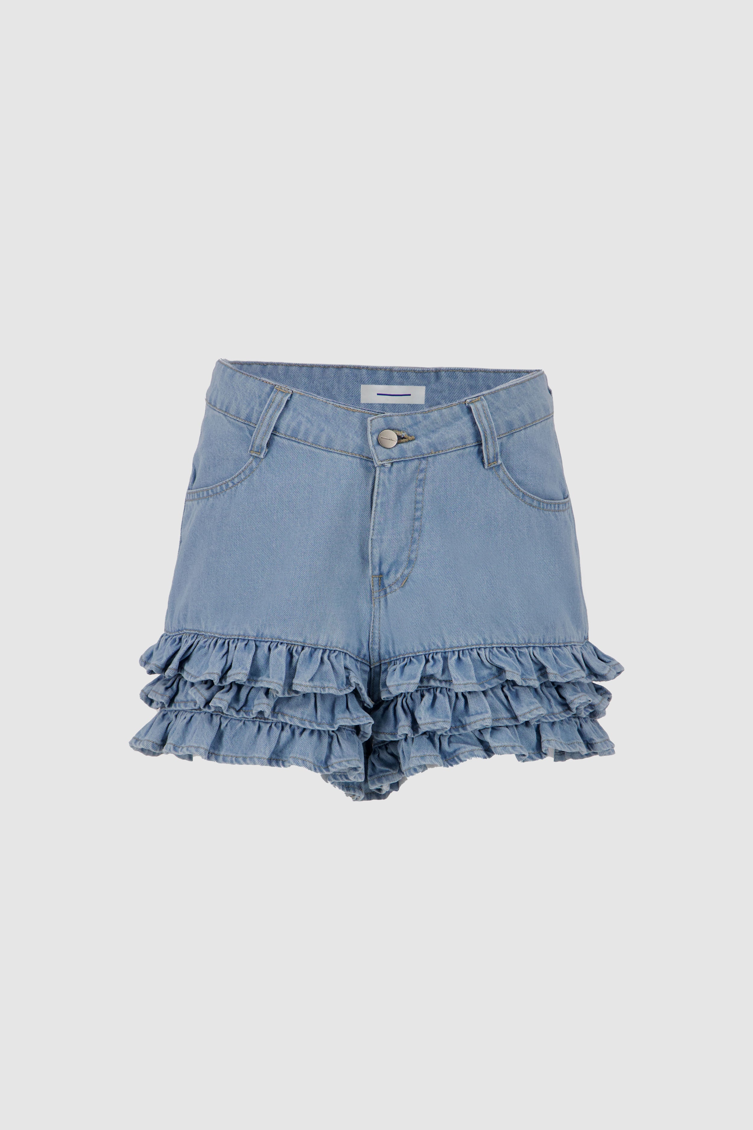 Ruffle Shorts  -Blue