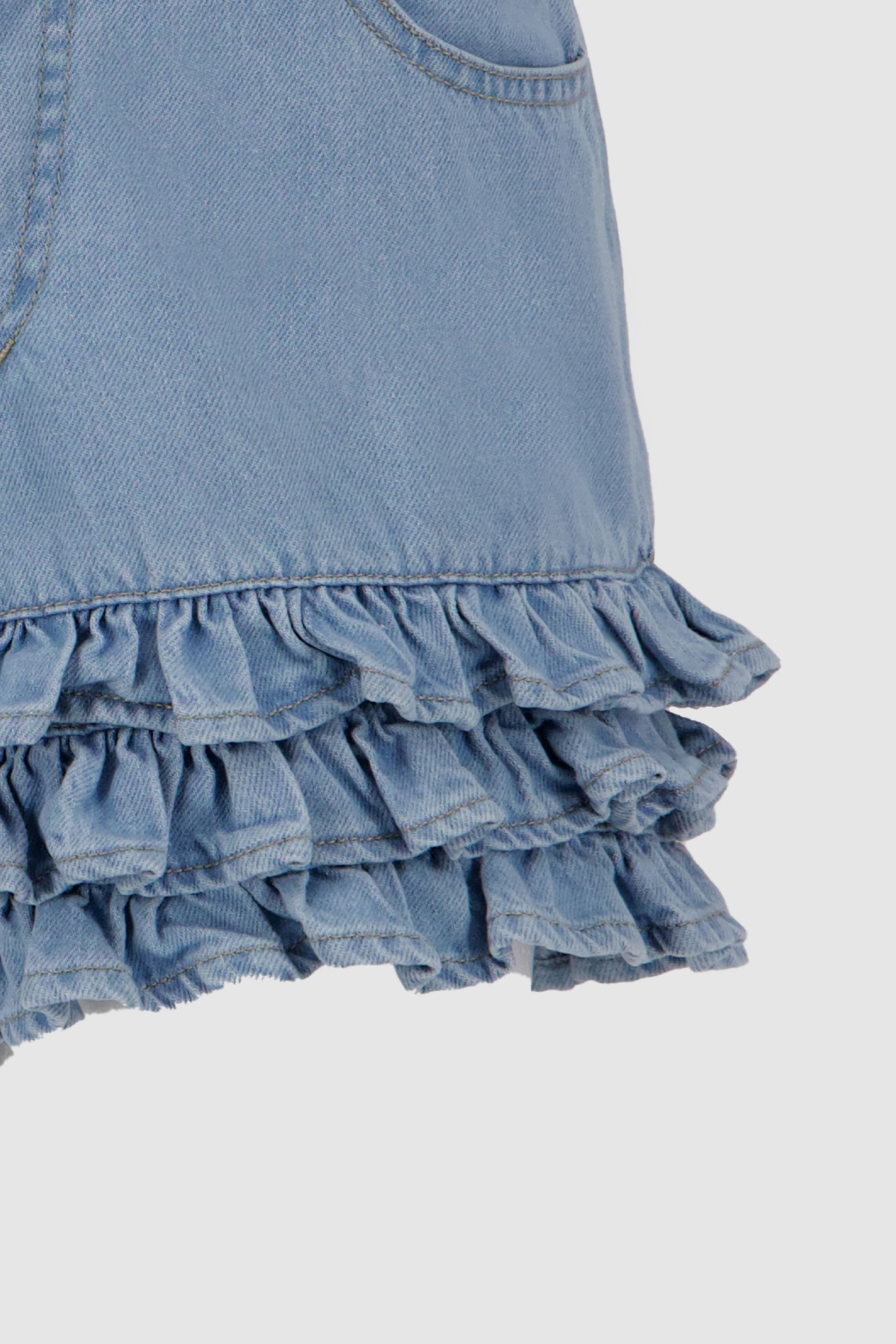 Ruffle Shorts  -Blue
