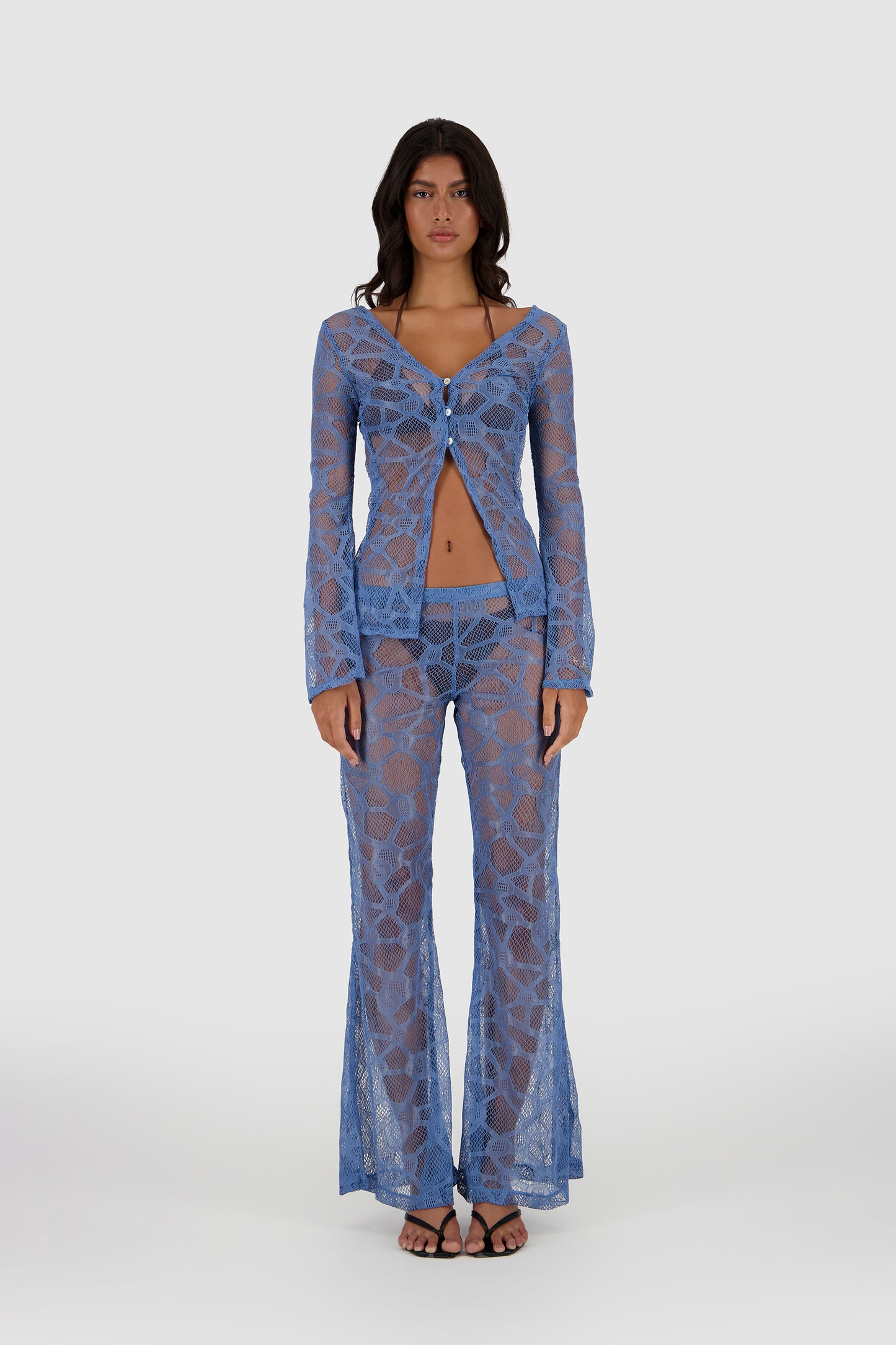 Lace Coverup -Blue