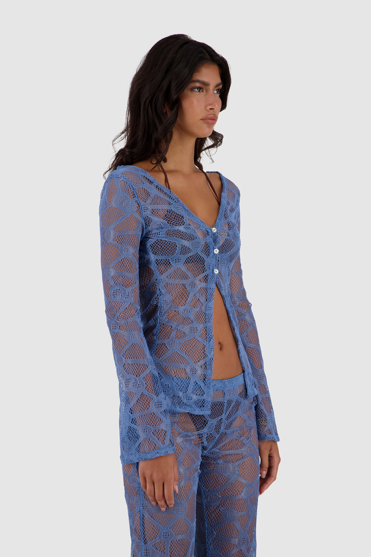 Lace Coverup -Blue