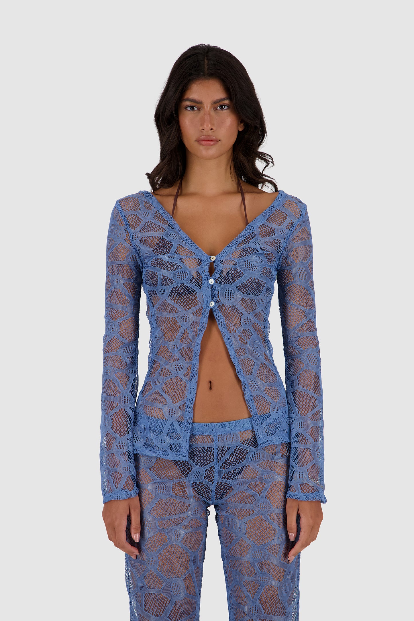 Lace Coverup -Blue