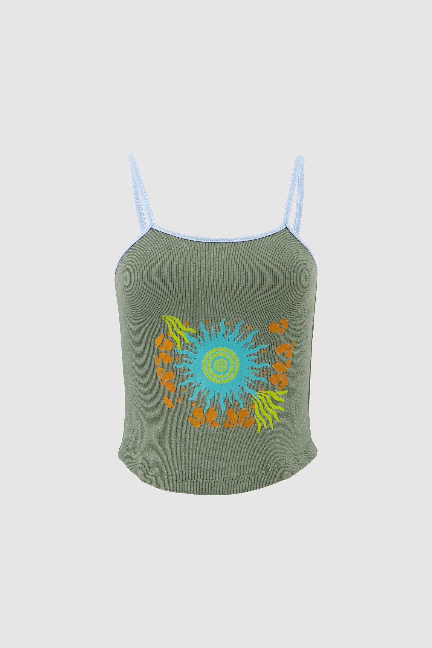 Contrast Straps Tank -Mint
