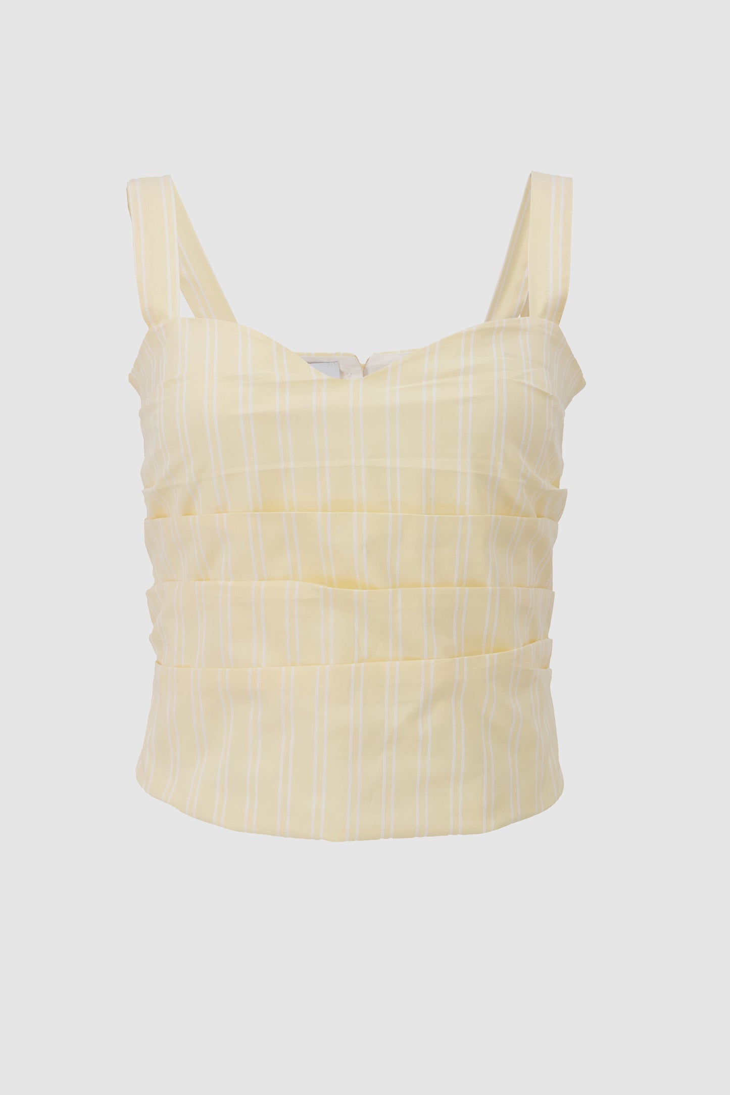 Poplin Top -Yellow Pinstripe