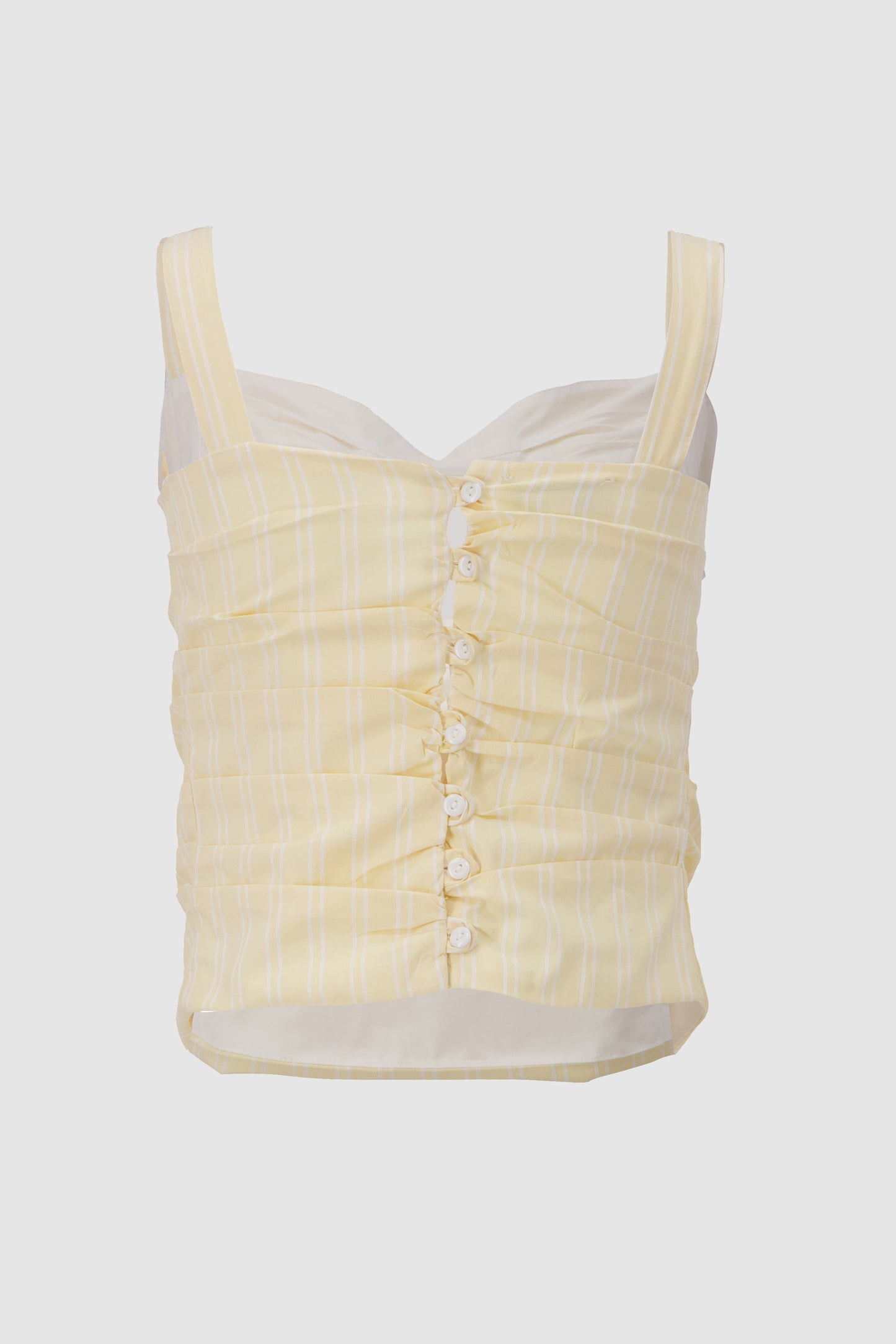 Poplin Top -Yellow Pinstripe