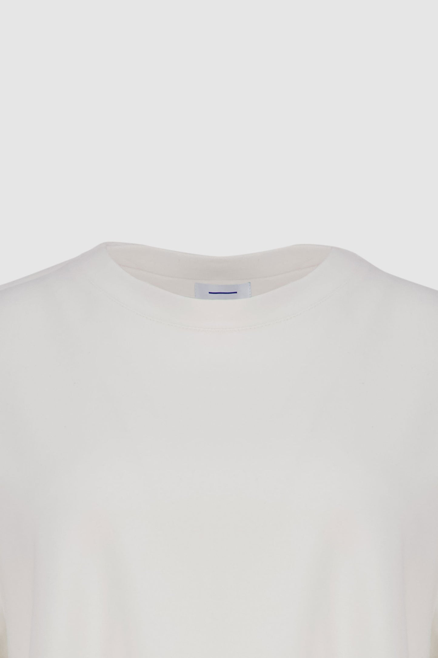 Beaded Fringed Tee -White x Blue