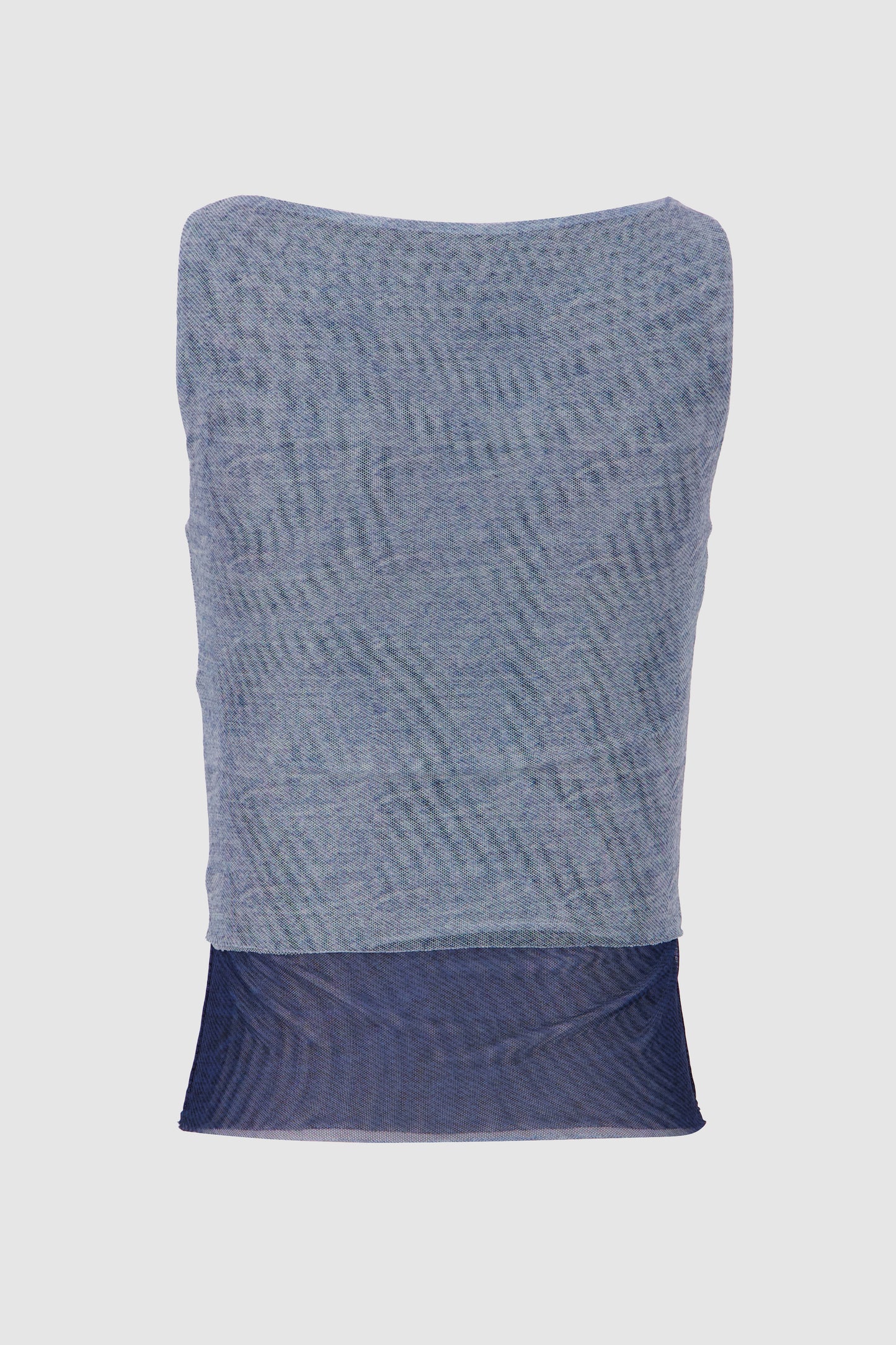 Sheer Denim Top -Light Blue