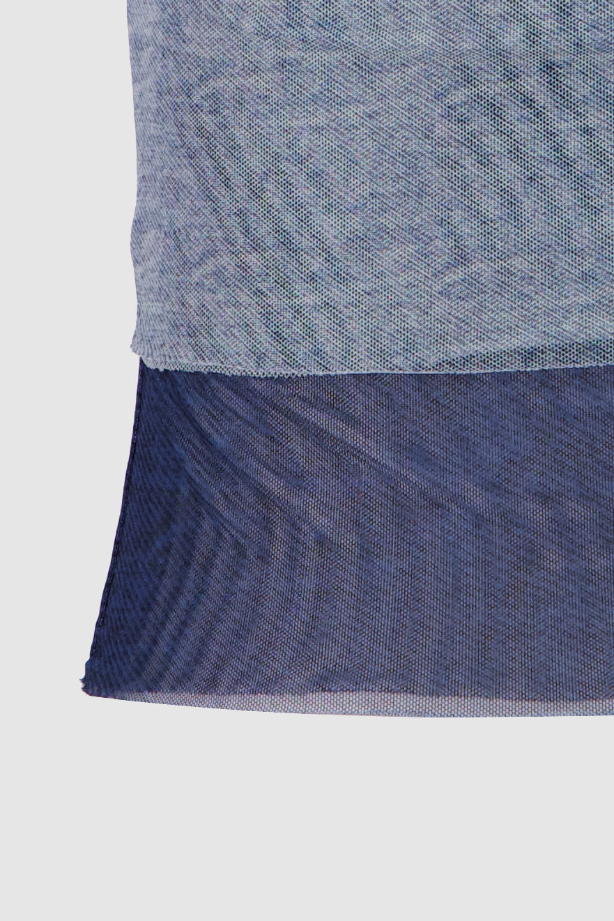 Sheer Denim Top -Light Blue