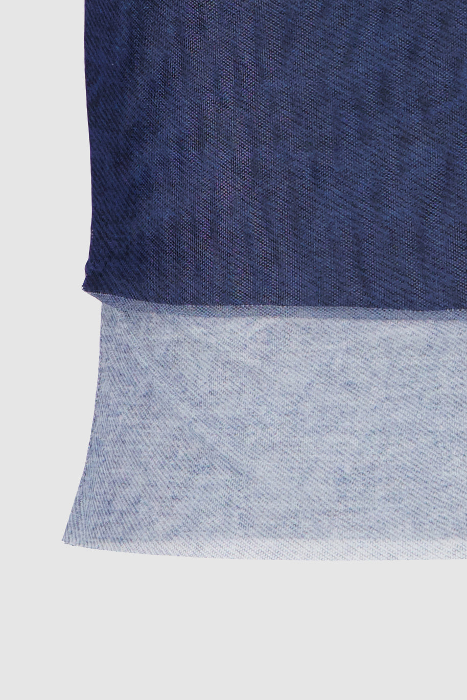 Sheer Denim Top -Medium Blue