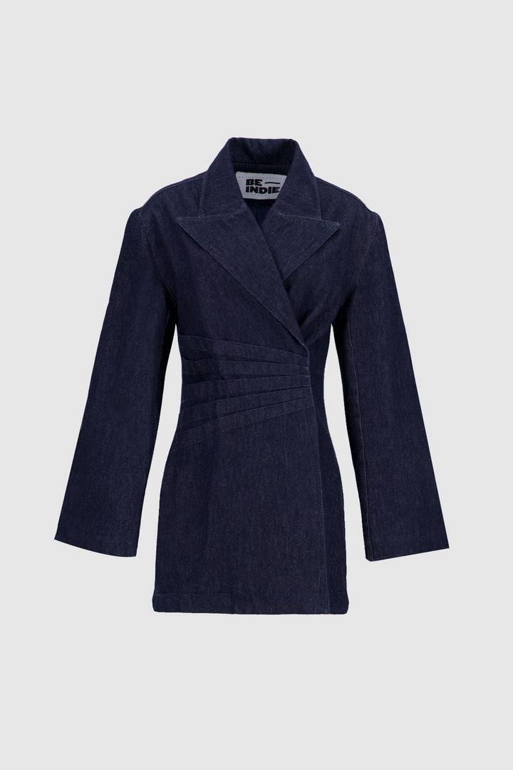 Denim Blazer Dress - Midnight Blue
