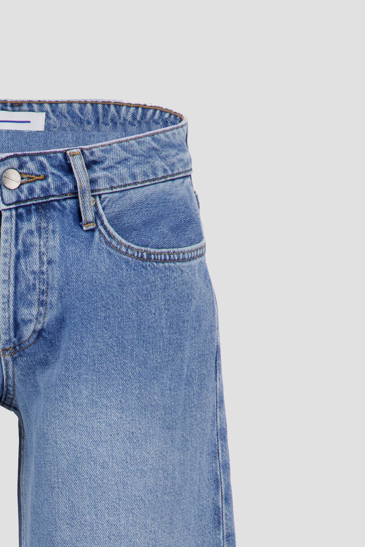 Straight Leg Jeans - Medium Blue