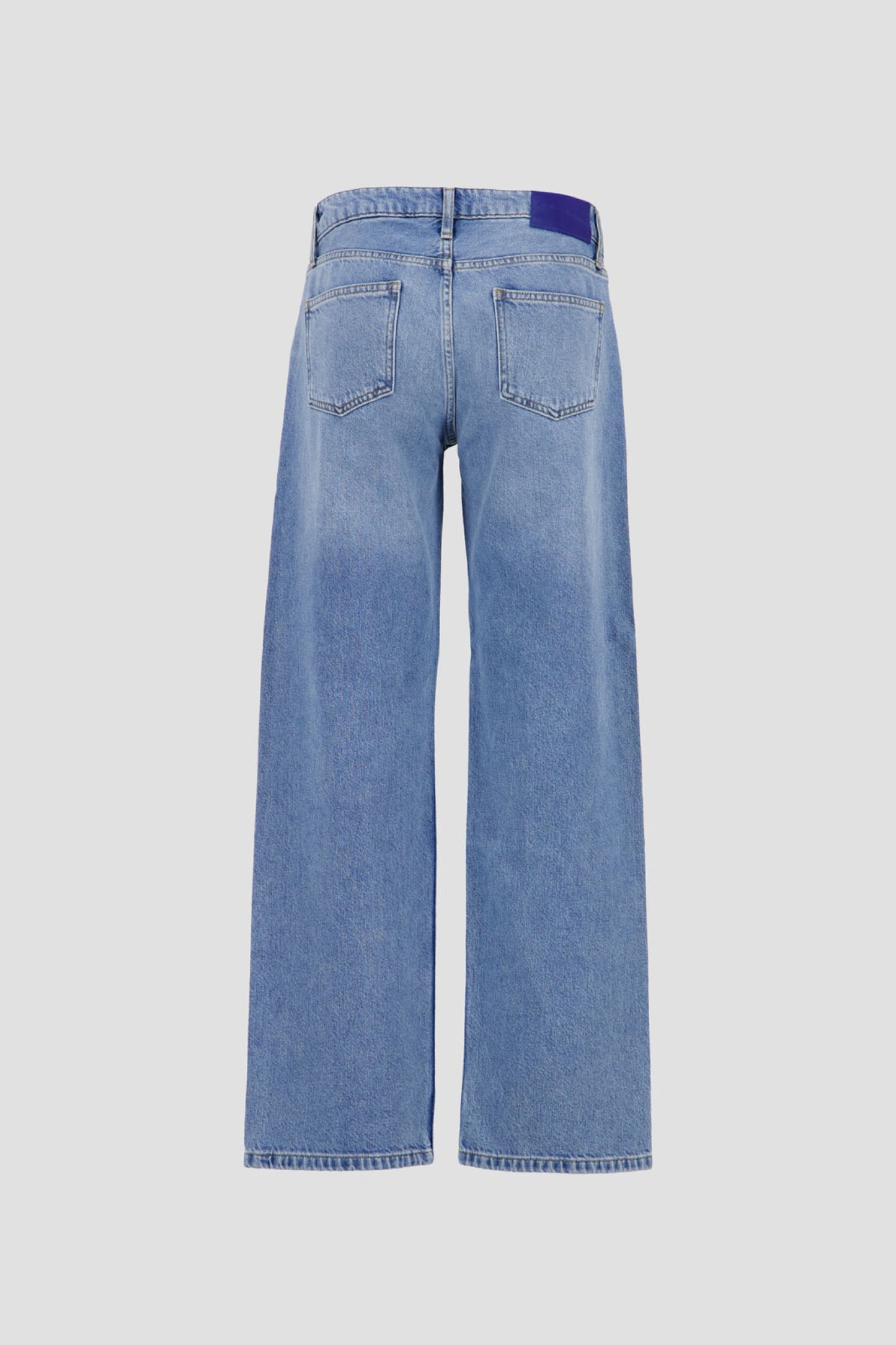 Straight Leg Jeans - Medium Blue