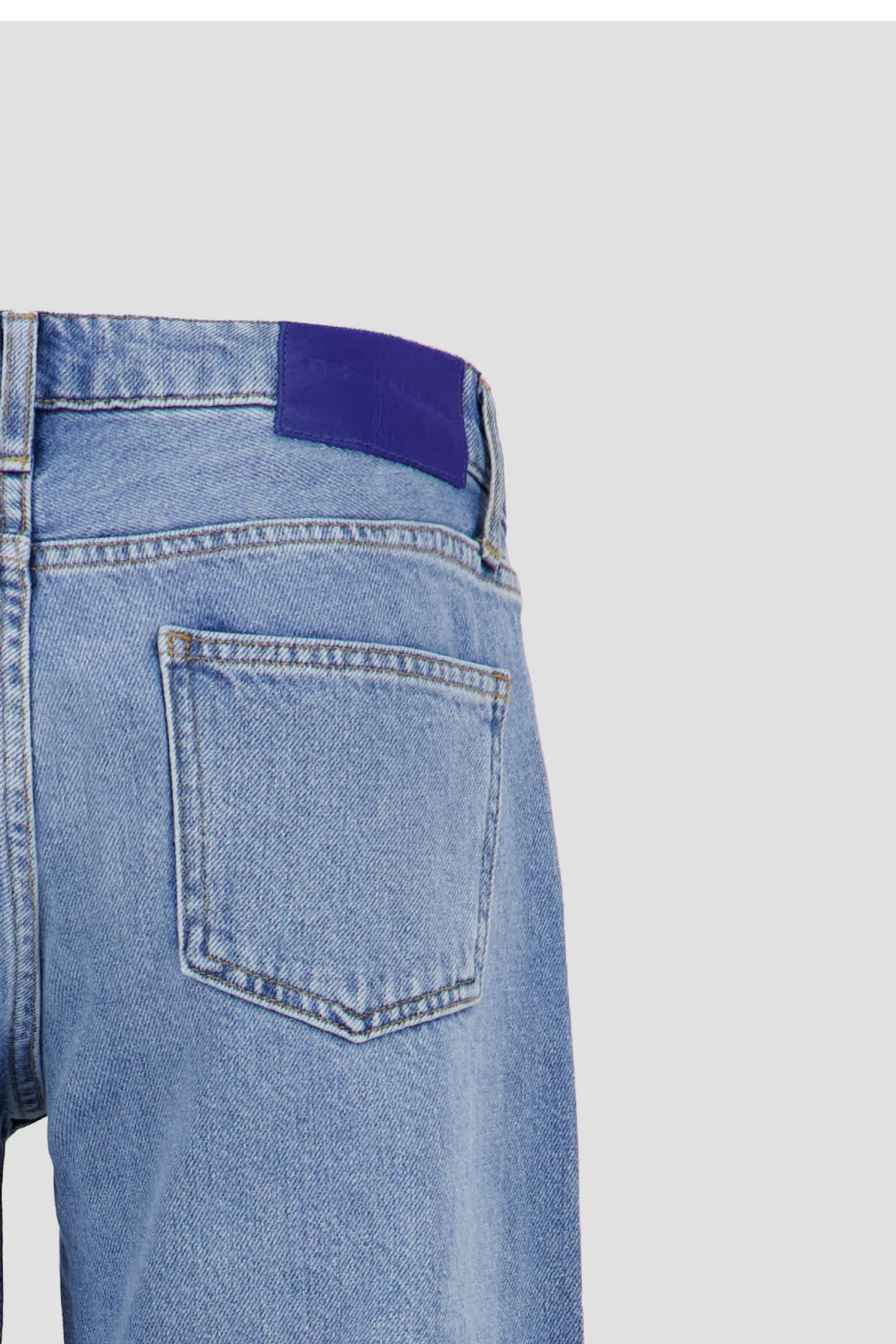 Straight Leg Jeans - Medium Blue