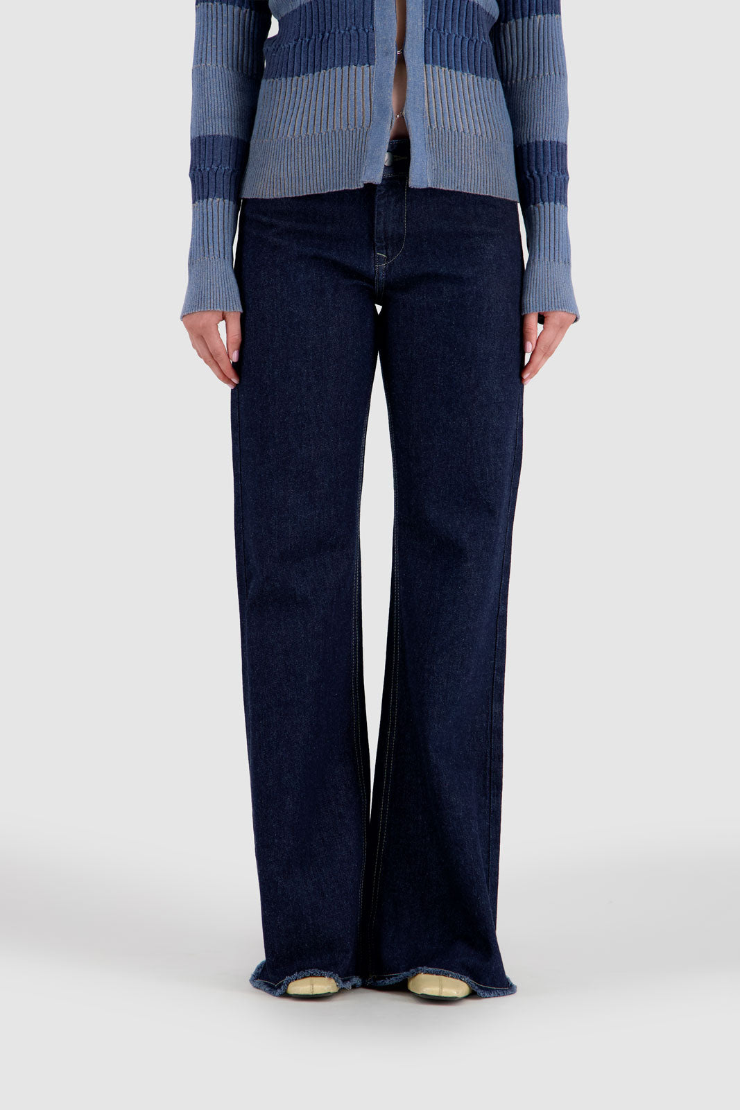 Slim Flared Jeans - Midnight Blue