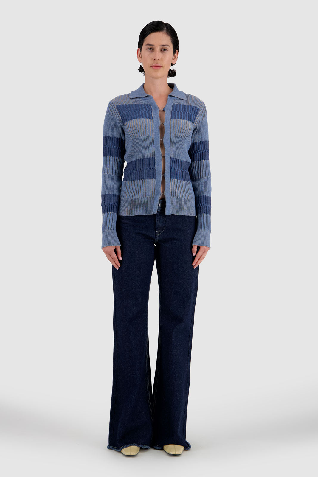 Hook & Eye Cardigan - Blue Tone