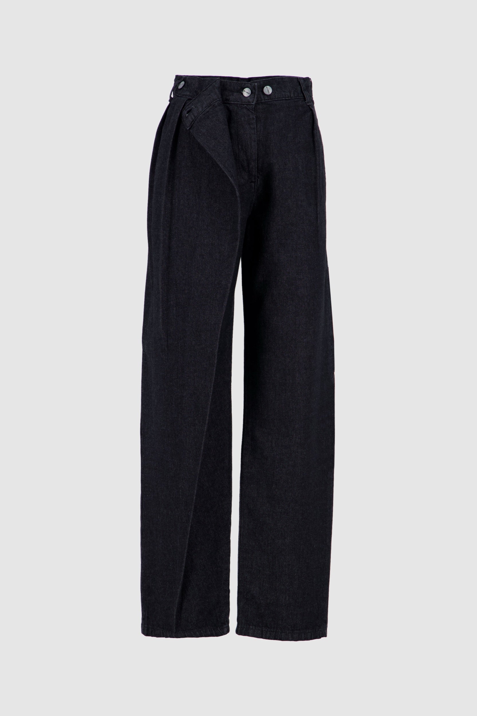 Overlapping Jeans -  Black