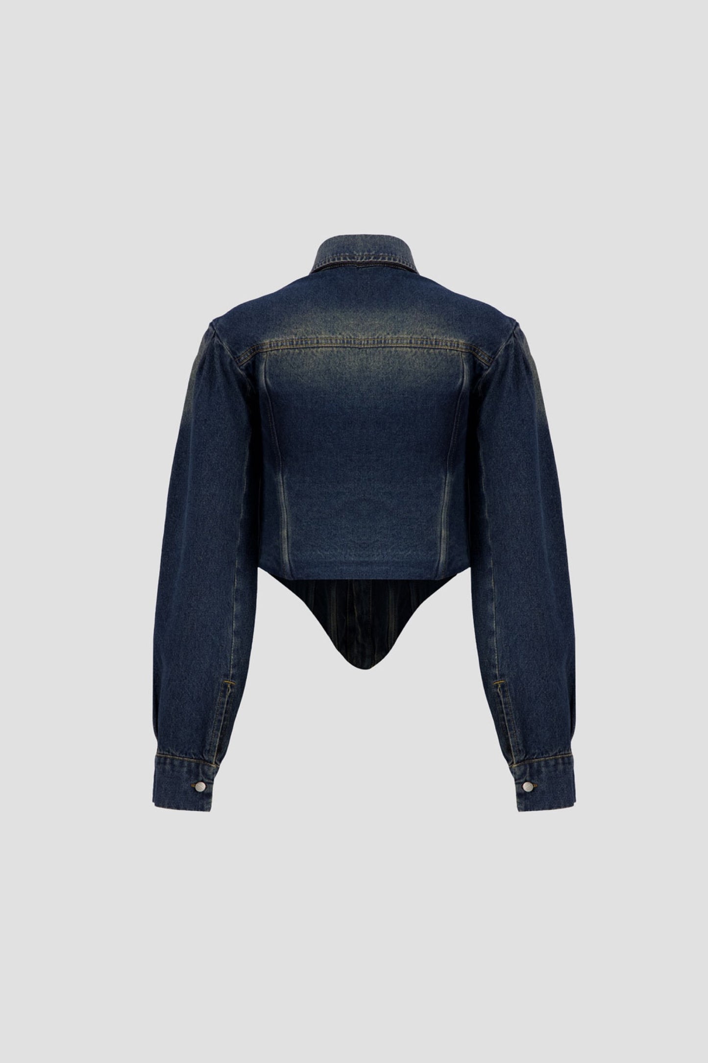 Corset Jacket - Medium Blue with Dirty Wash