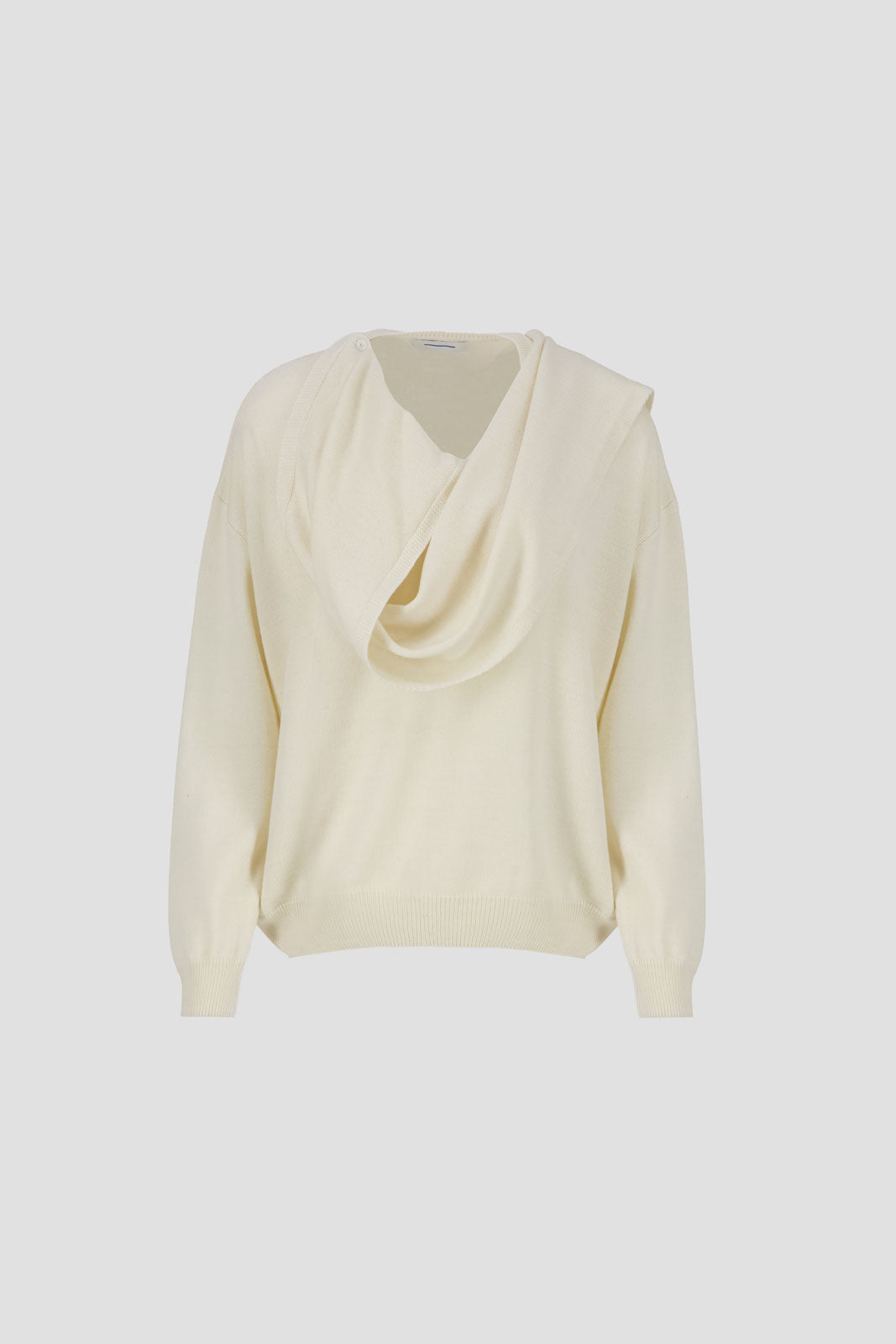 Scarf Sweater White