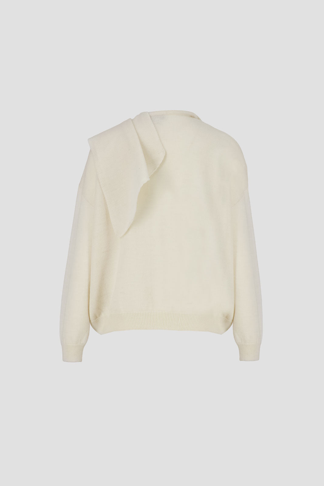 Scarf Sweater White
